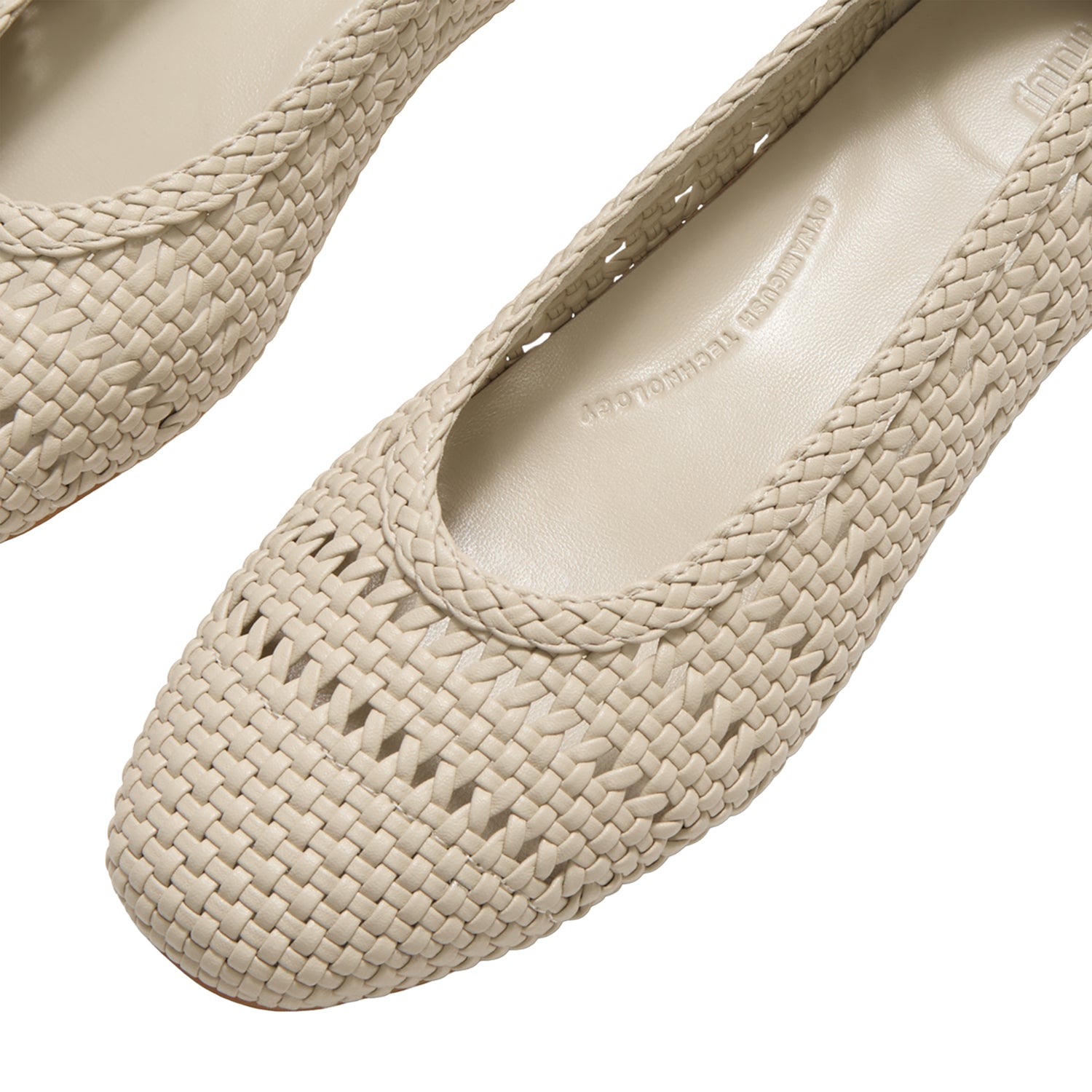 Womens Fit flop Fit Flop Delicato Woven Ballerina Women's Dress Flats Hazy Taupe Hazy Taupe