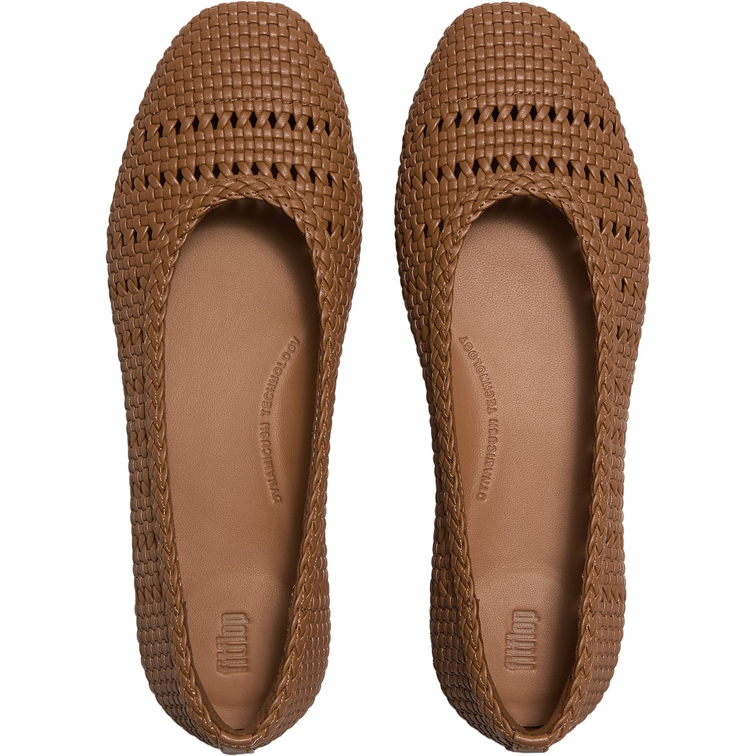 Womens Fit flop Fit Flop Delicato Woven Ballerina Women's Dress Terracotta Tan Terracotta Tan