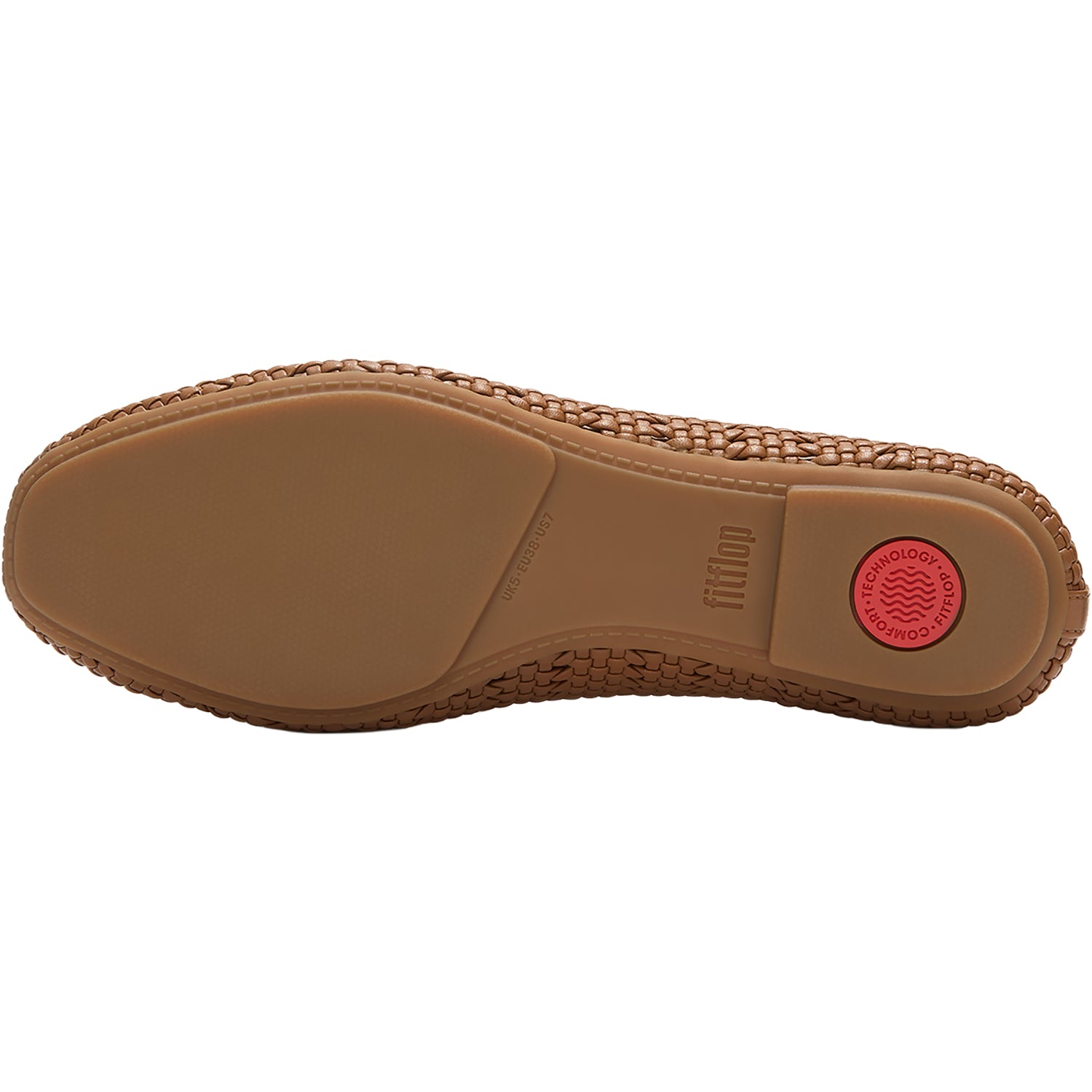 Womens Fit flop Fit Flop Delicato Woven Ballerina Women's Dress Terracotta Tan Terracotta Tan