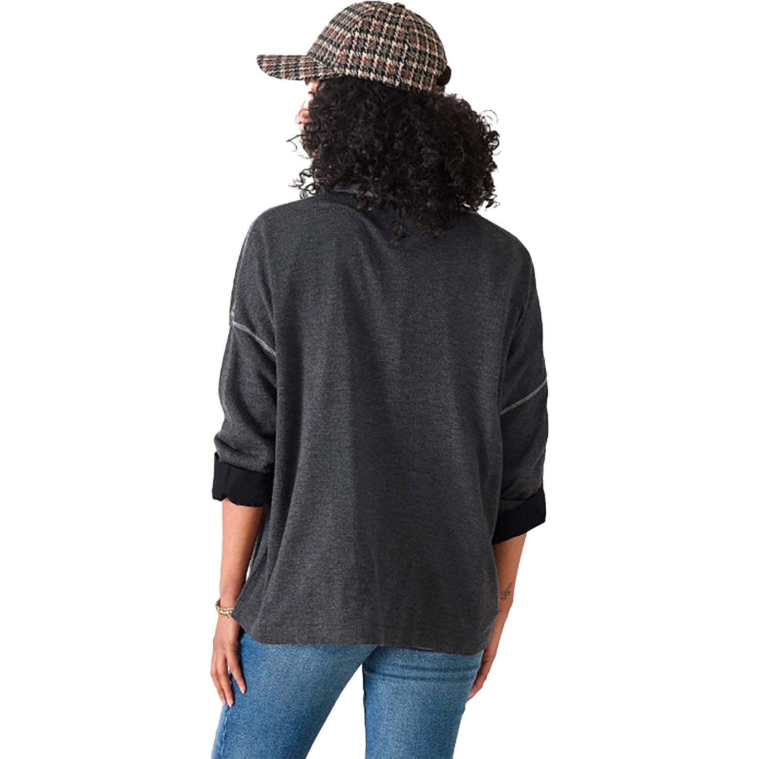 Womens Mersea Mersea Del Mar Sweater Women's Long Sleeve Top Charcoal Charcoal