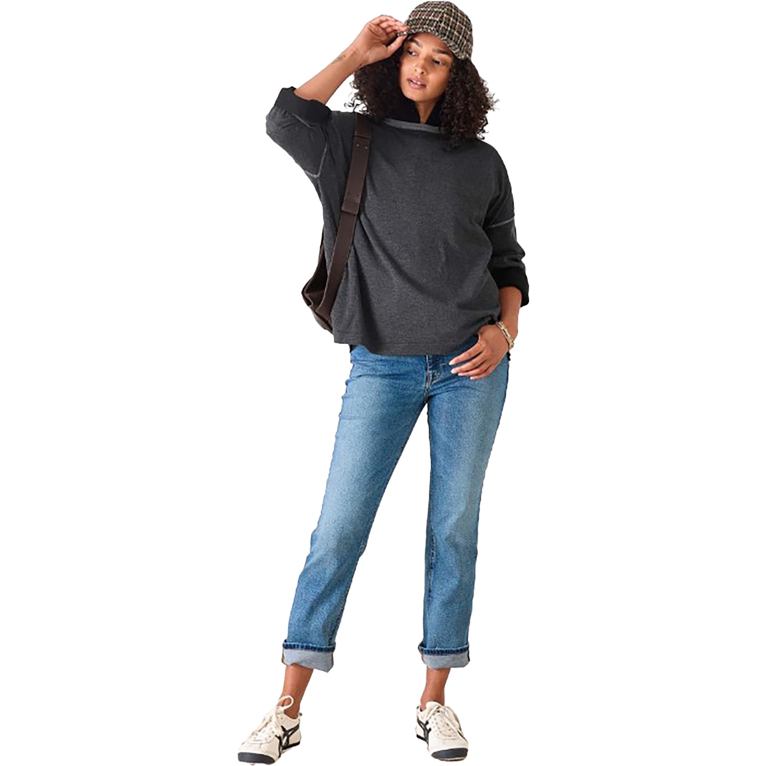 Womens Mersea Mersea Del Mar Sweater Women's Long Sleeve Top Charcoal Charcoal
