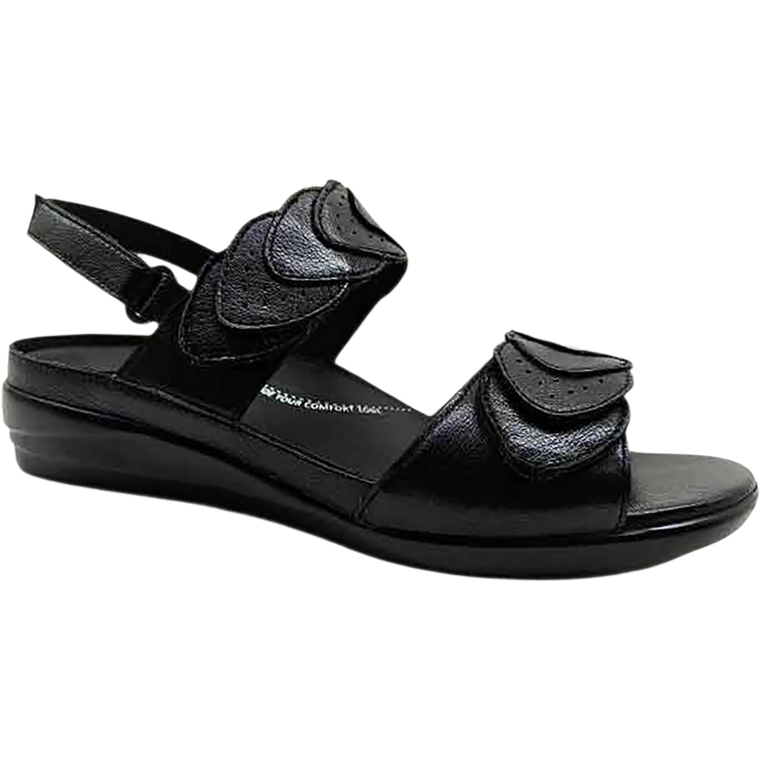 Womens Ziera Ziera Dimone Women's Sandals Black Leather Black Leather