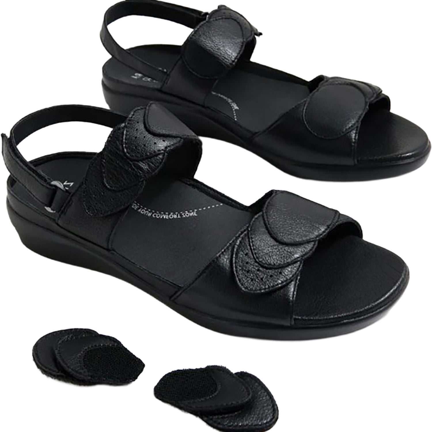 Womens Ziera Ziera Dimone Women's Sandals Black Leather Black Leather
