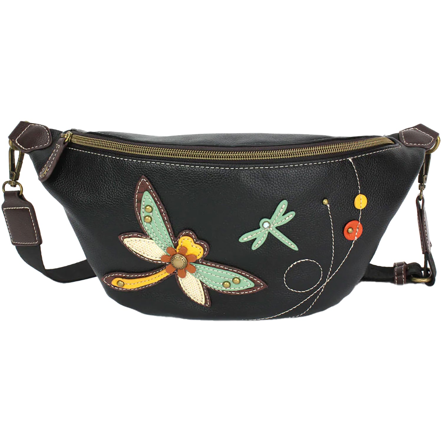 Chala Chala Dragonfly Fanny Pack Handbag Black Black