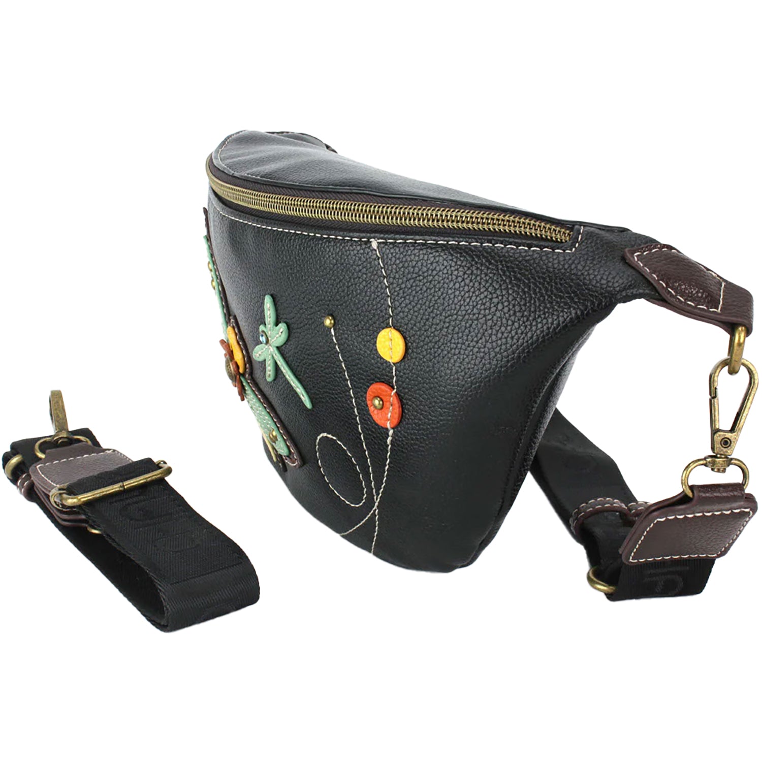 Chala Chala Dragonfly Fanny Pack Handbag Black Black