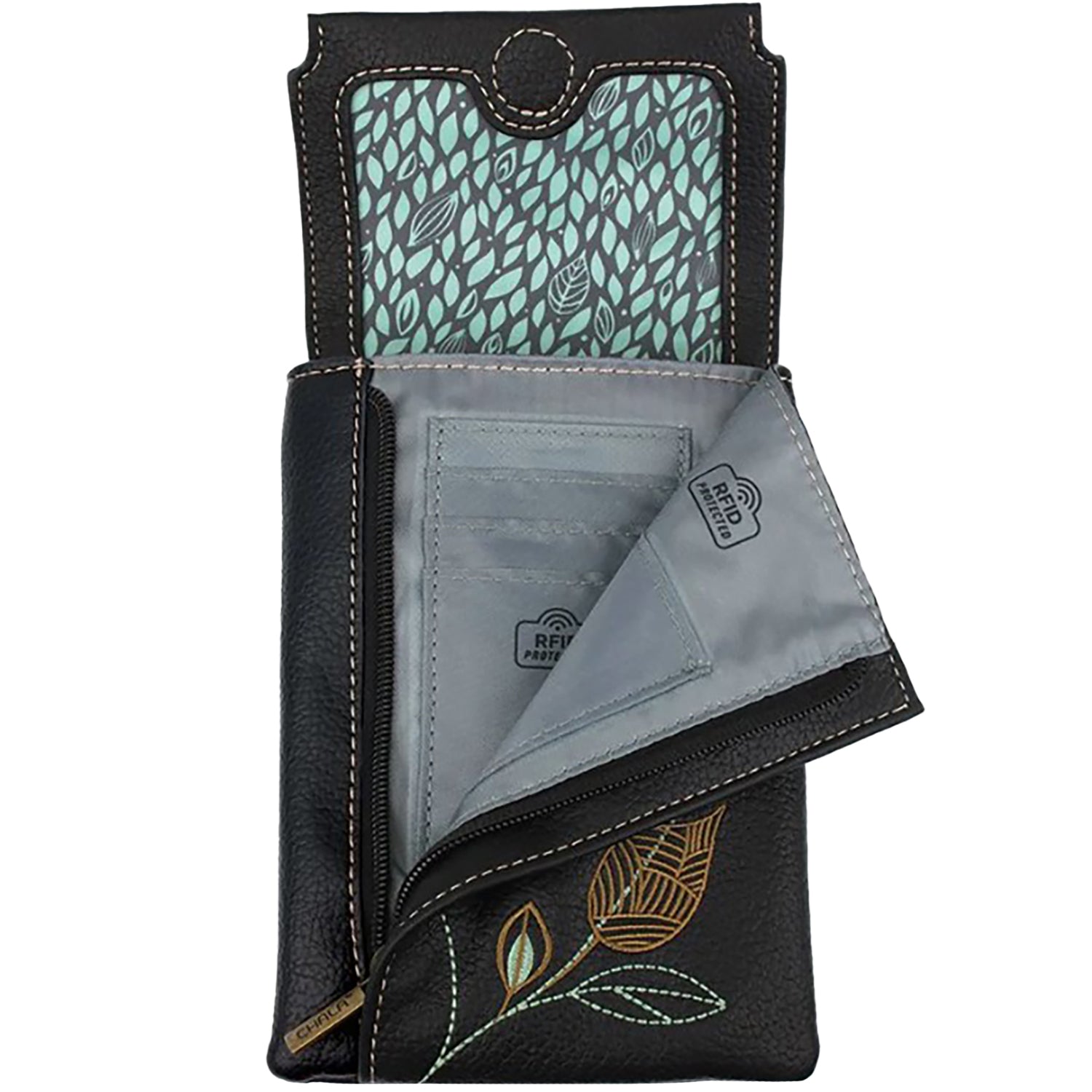 Womens Chala Chala Dragonfly Criss Cellphone Crossbody Handbag Black Black