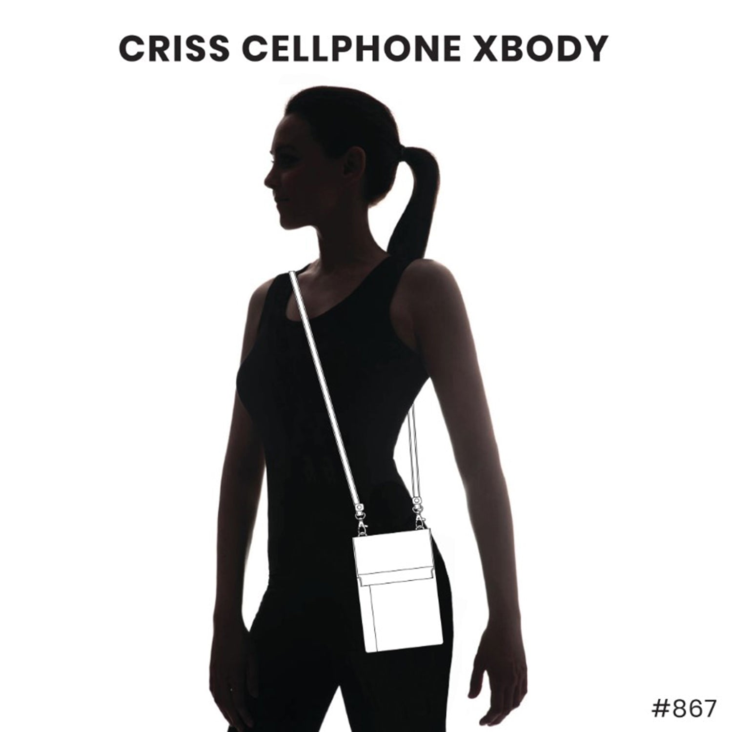 Womens Chala Chala Dragonfly Criss Cellphone Crossbody Handbag Black Black