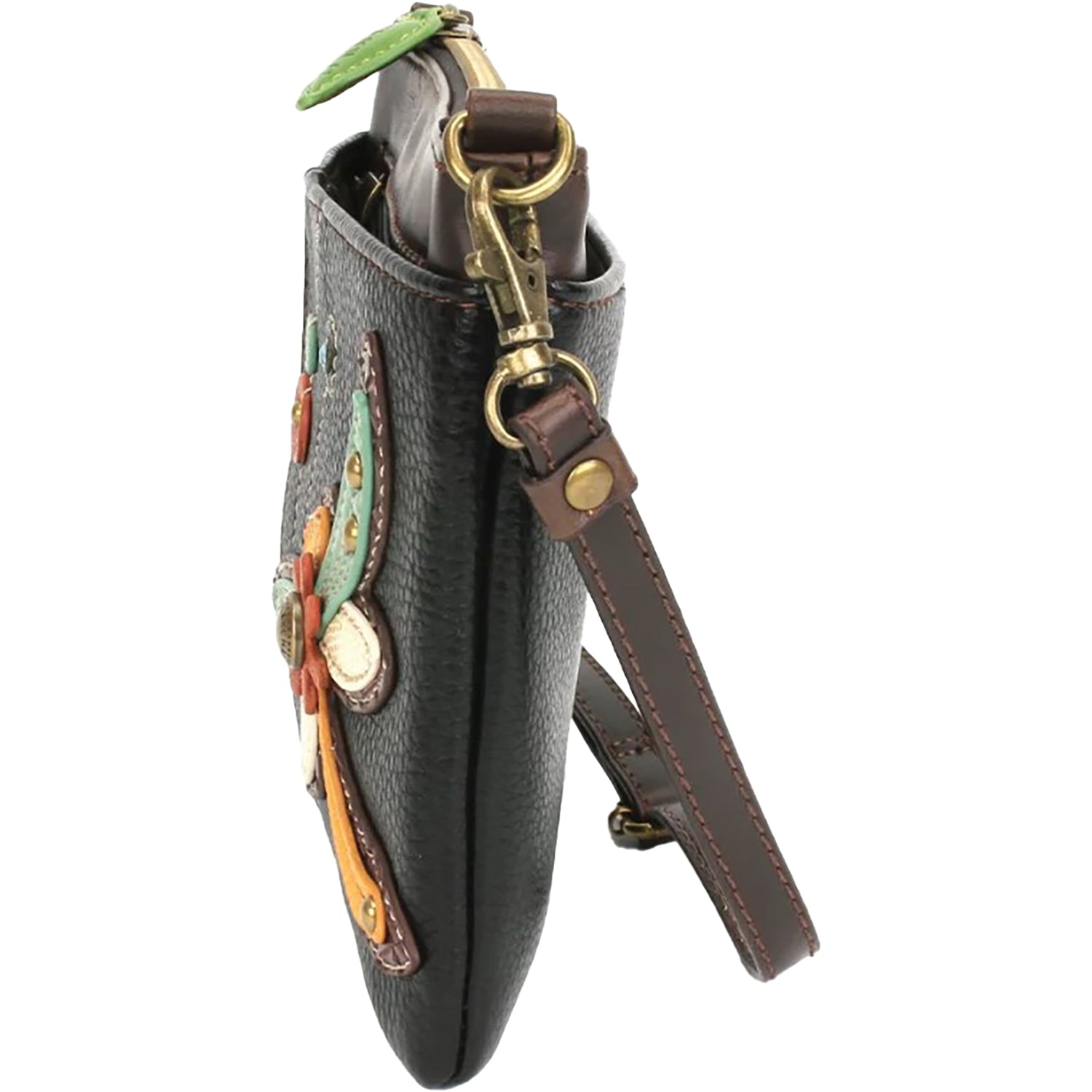 Womens Chala Chala Dragonfly Lasercut Mini Crossbody Black Black