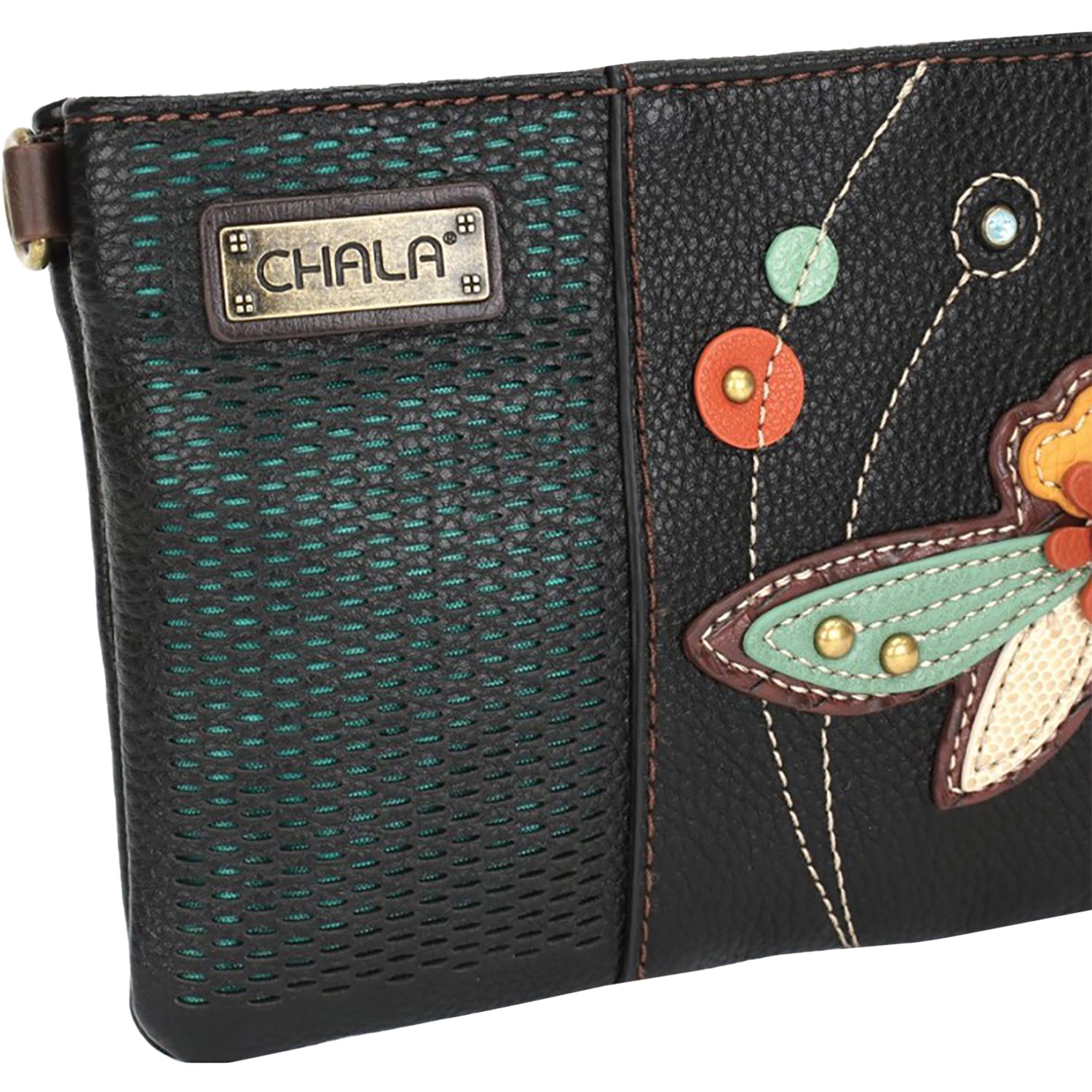 Womens Chala Chala Dragonfly Lasercut Mini Crossbody Black Black