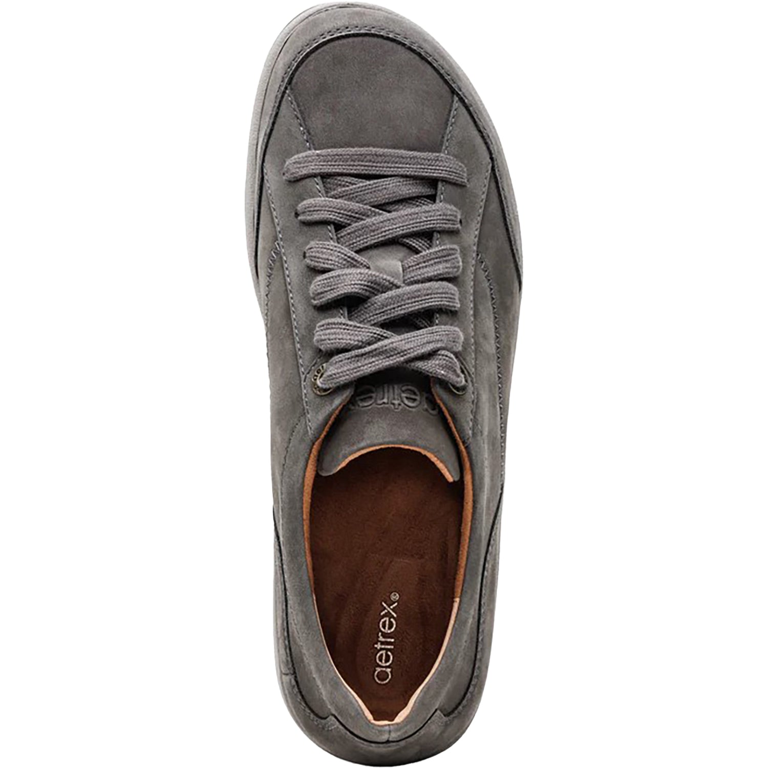 Womens Aetrex Women's Aetrex Dahlia Charcoal Nubuck Charcoal Nubuck