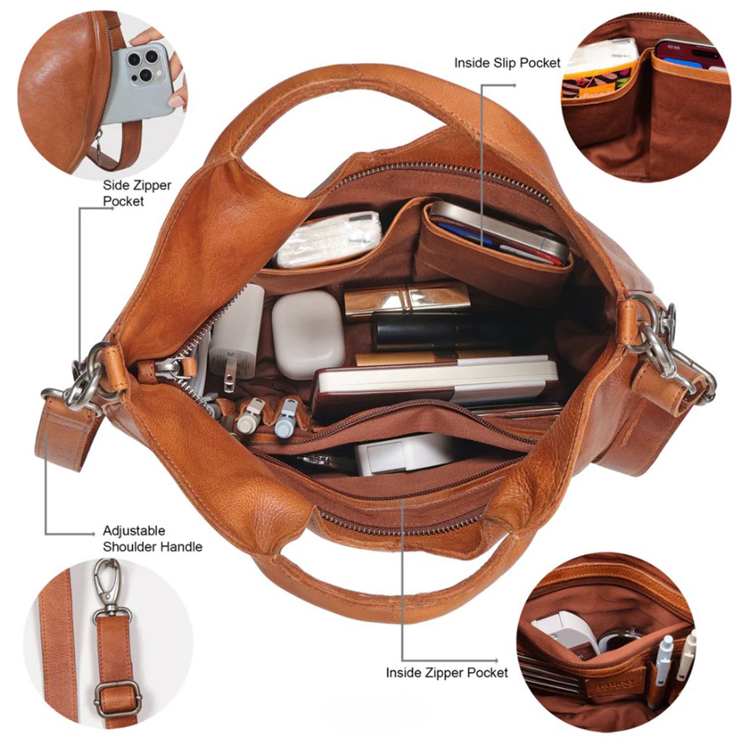Womens Latico Latico Darby Crossbody Handbag Cognac Cognac