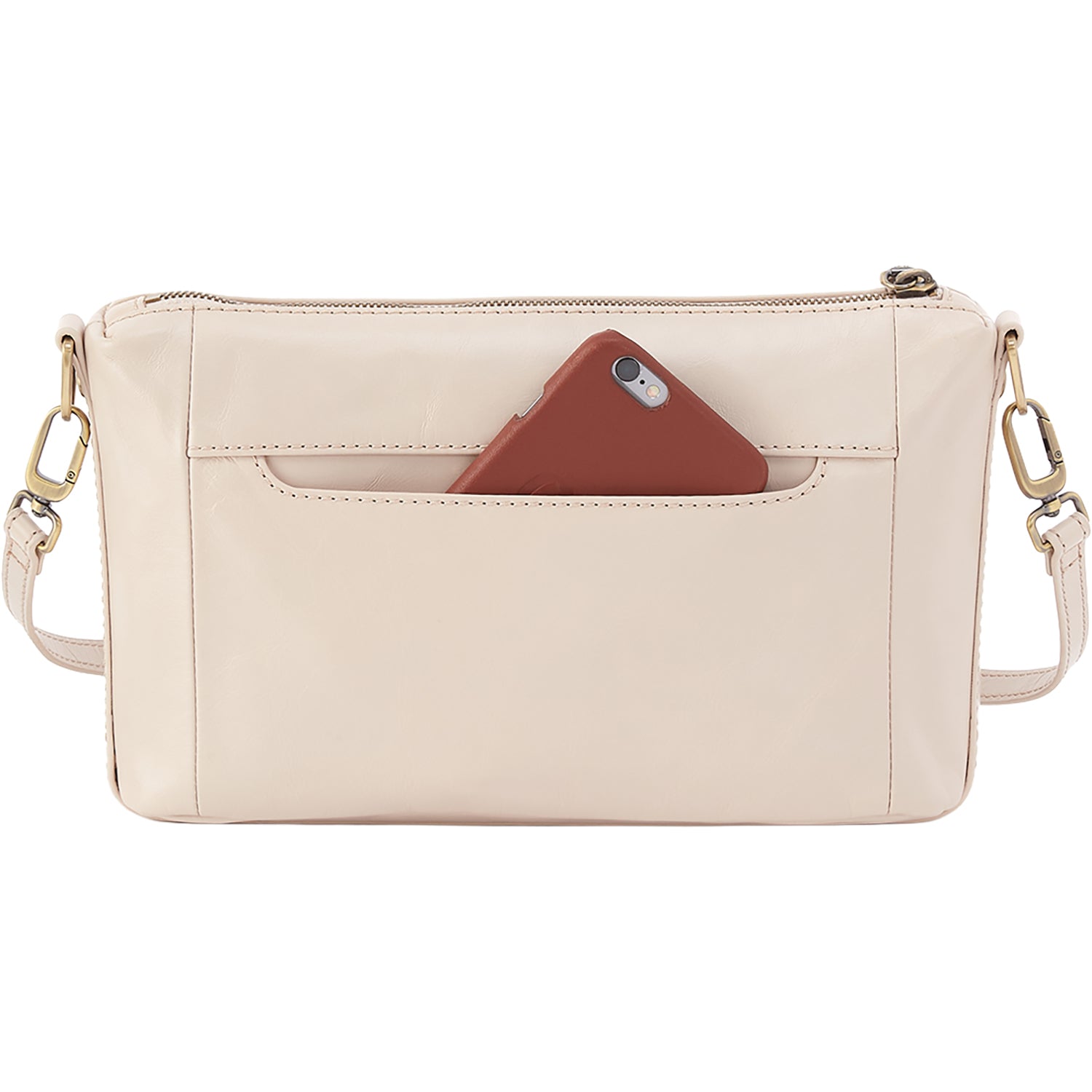 Womens Hobo Hobo Darcy Carry-All Handbag Pale Flax Polished Leather Pale Flax Polished Leather