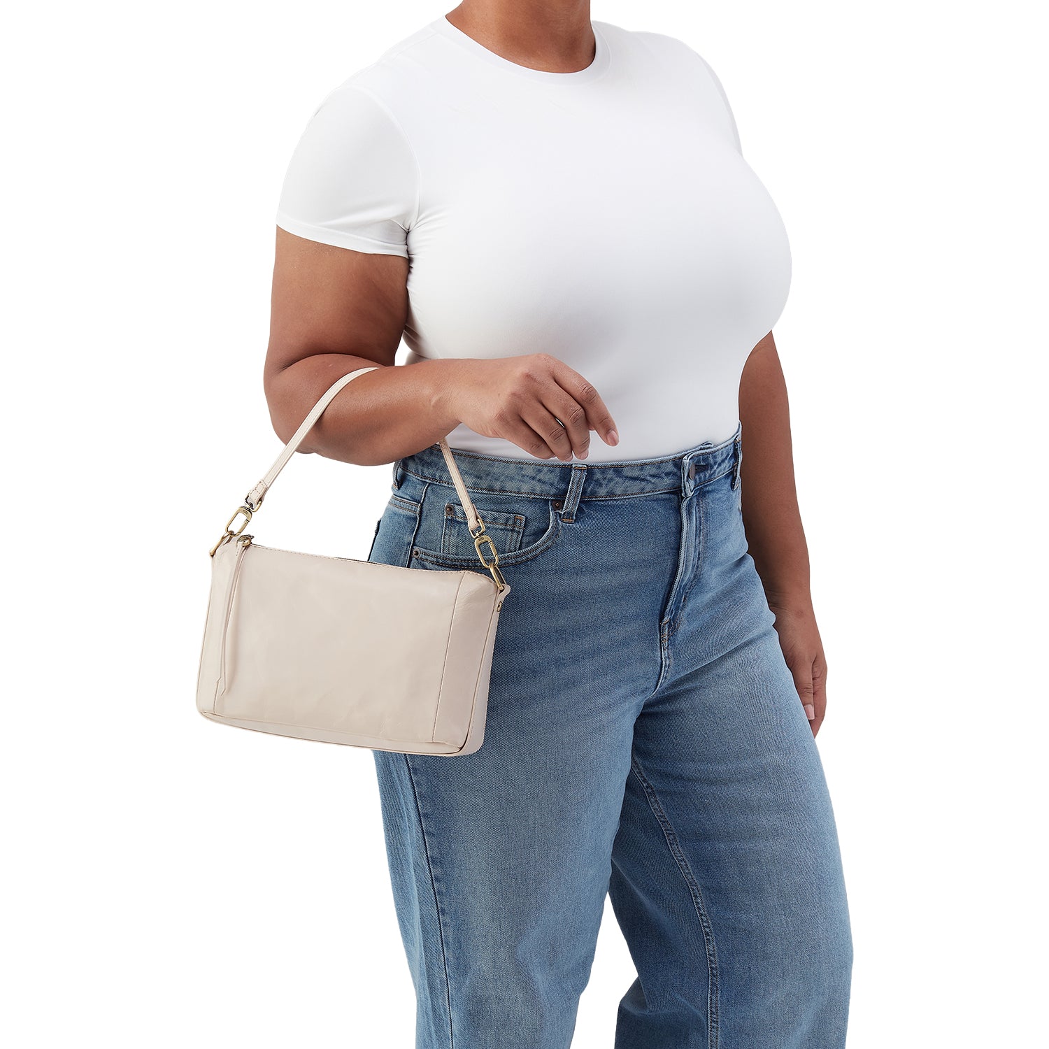 Womens Hobo Hobo Darcy Carry-All Handbag Pale Flax Polished Leather Pale Flax Polished Leather