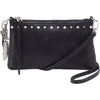 Womens Hobo Hobo Darcy Crossbody Handbag Black Buffed Leather with Studs Black Buffed Leather with Studs