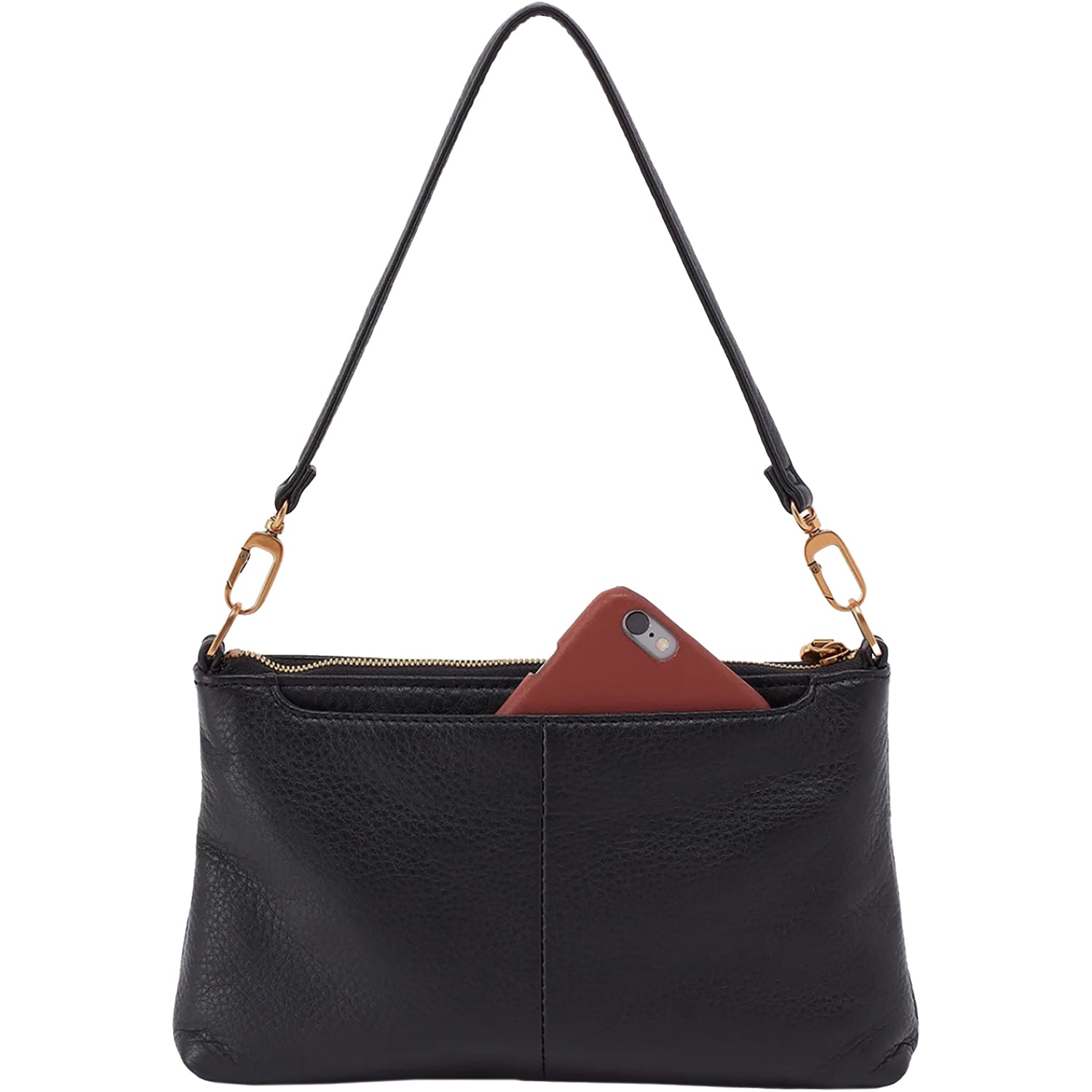 Womens Hobo Hobo Darcy Handbag Black Leather with Floral Studs Black Leather with Floral Studs