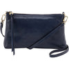 Womens Hobo Hobo Darcy Crossbody Handbag Ink Navy Polished Leather Ink Navy Polished Leather