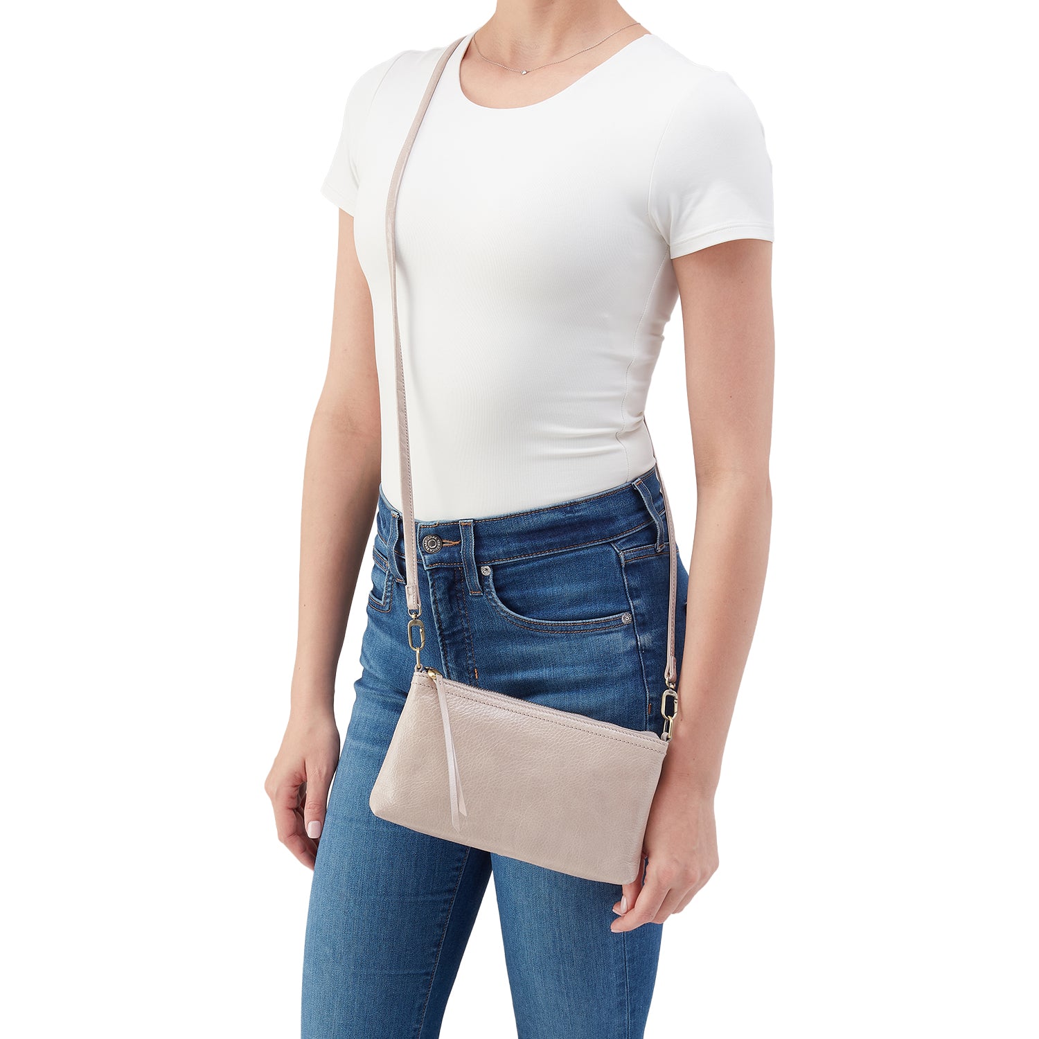 Womens Hobo Hobo Darcy Crossbody Handbag Stone Gloss Stone Gloss