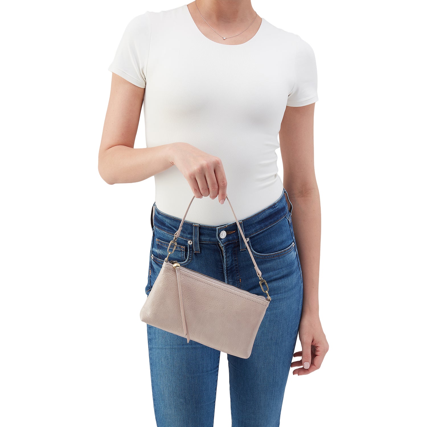 Womens Hobo Hobo Darcy Crossbody Handbag Stone Gloss Stone Gloss