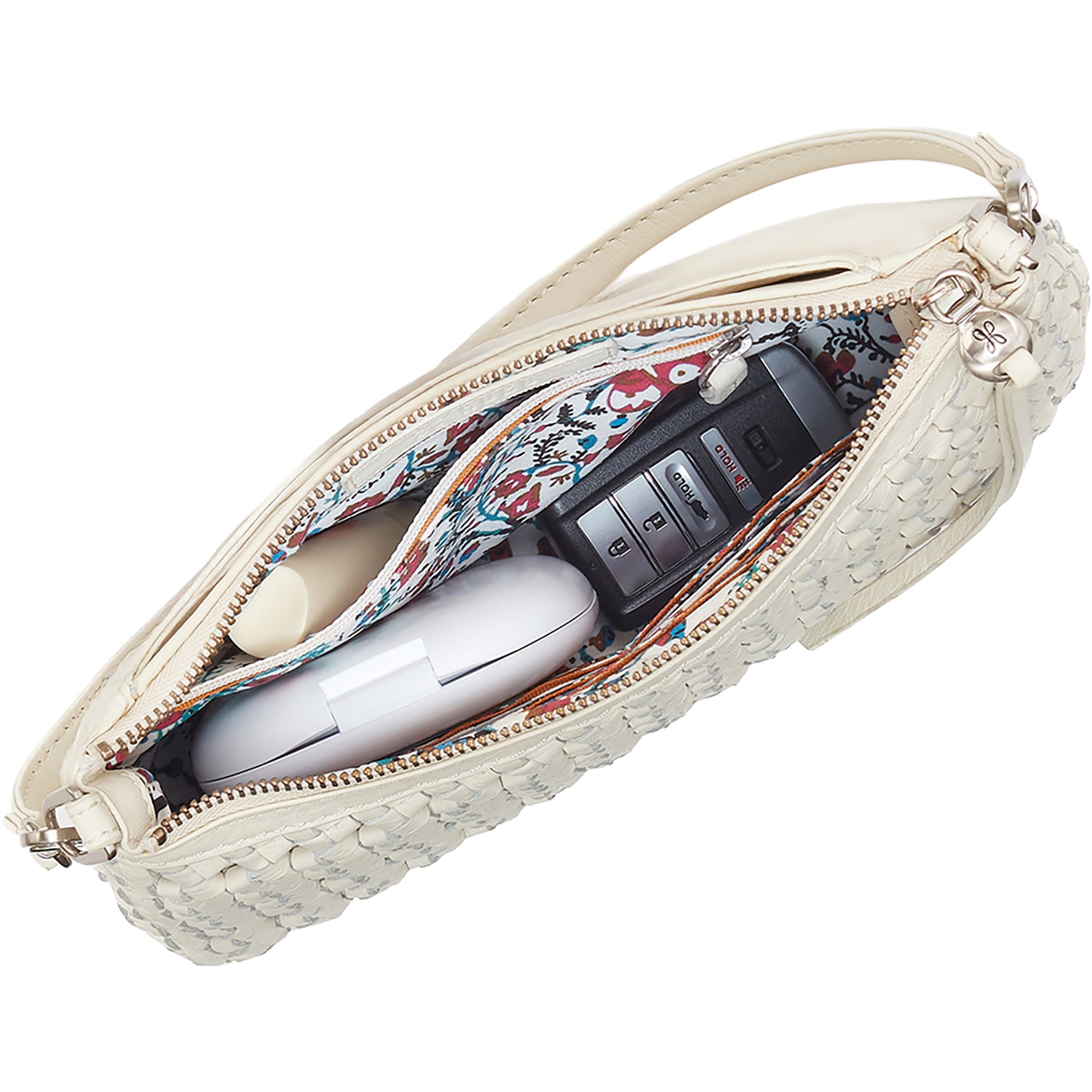 Womens Hobo Hobo Darcy Crossbody Handbag Whitecap Woven Leather Whitecap Woven Leather