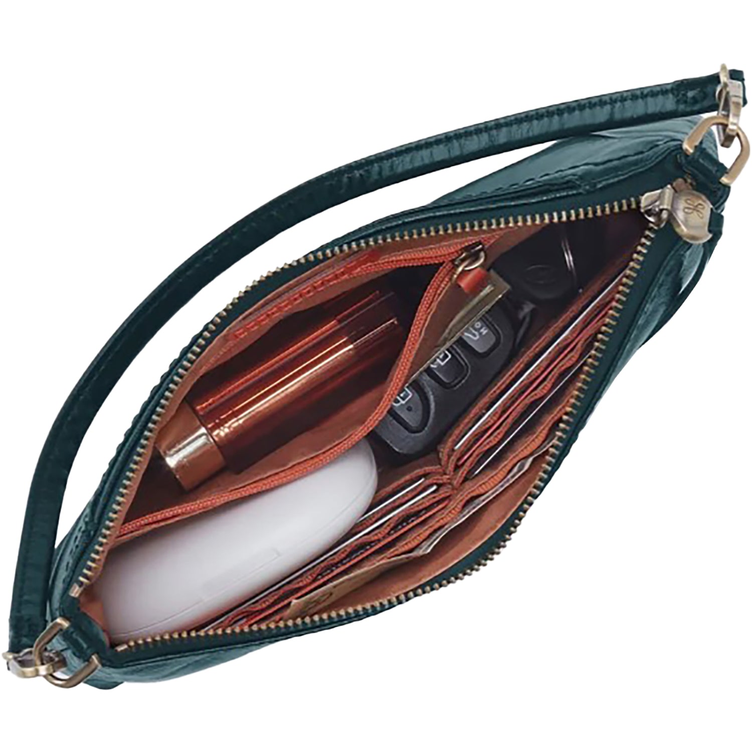 Womens Hobo Hobo Darcy Crossbody Handbags & Purses Wild Bluegrass Polished Leather Wild Bluegrass Polished Leather