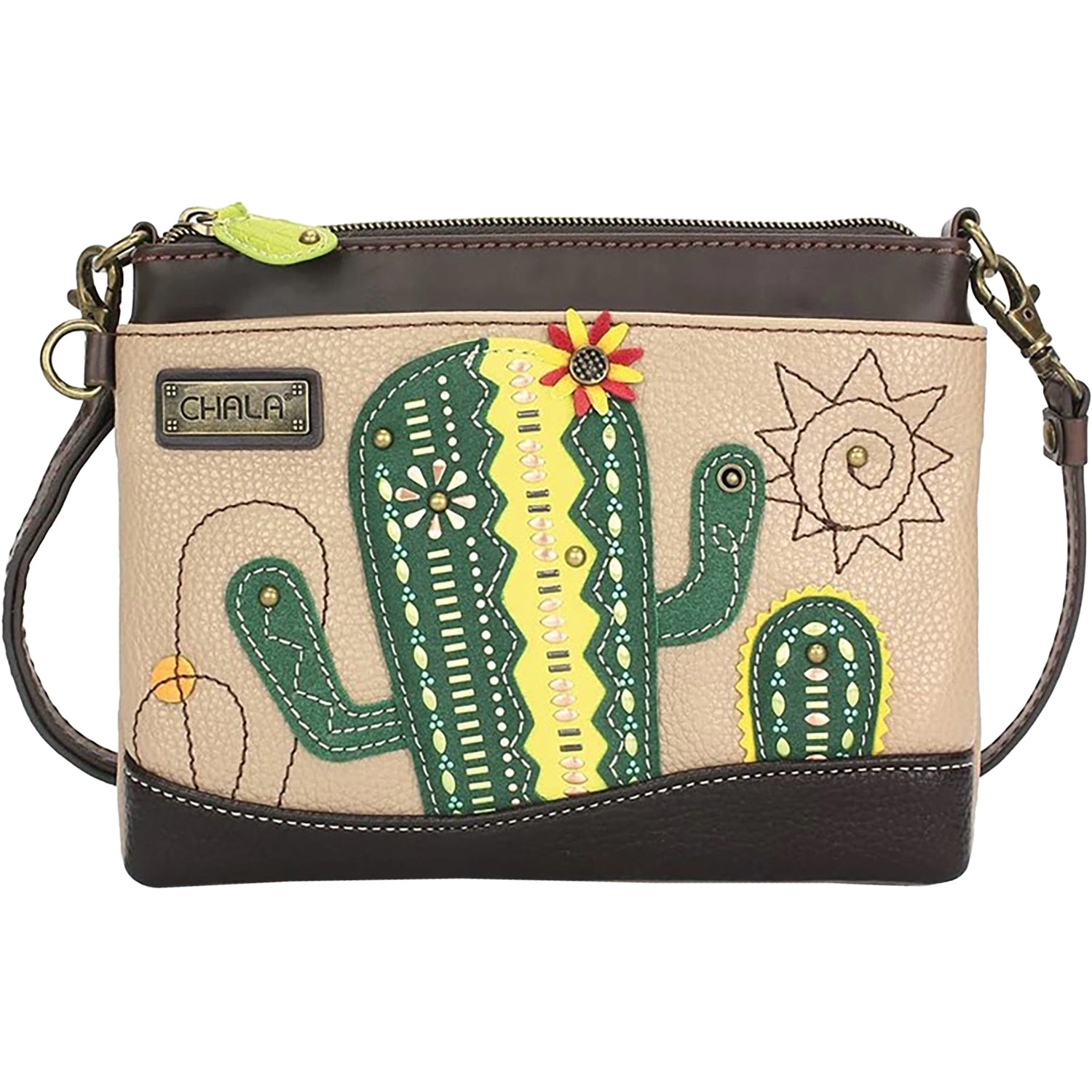 Womens Chala Chala Cactus Dazzled Mini Crossbody Purses & Handbags Taupe Taupe