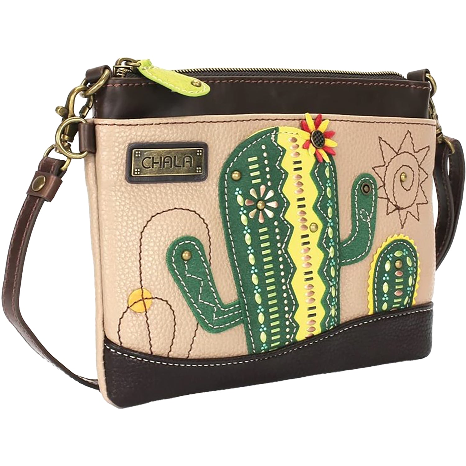 Womens Chala Chala Cactus Dazzled Mini Crossbody Purses & Handbags Taupe Taupe