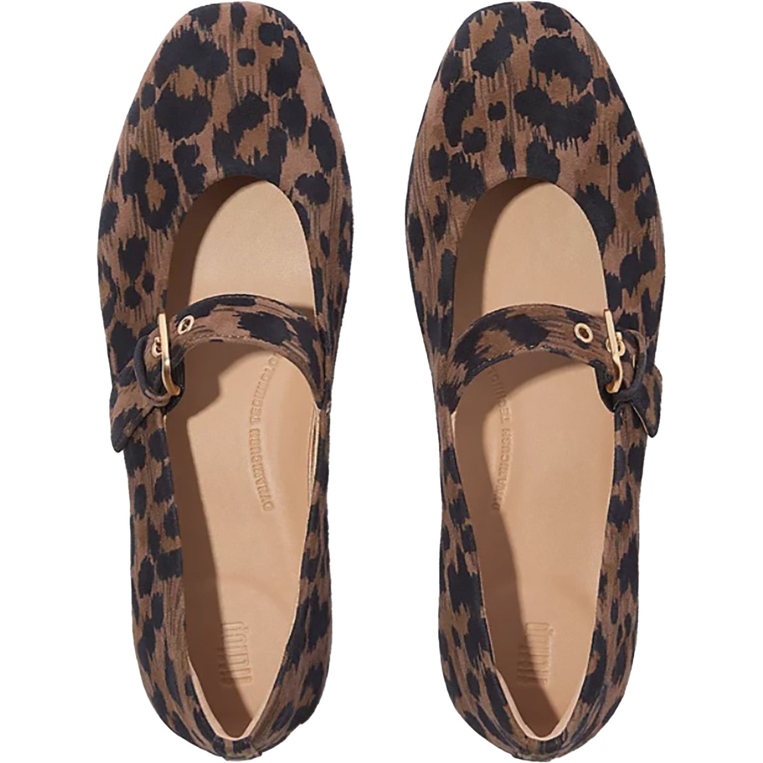 Women's Fitflop Delicato Leopard Suede Mary Jane Chocolate Mix