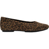 Womens Fit flop FitFlop Delicato Suede Leopard Ballerina Women's Dress Flats Tan/Black Tan/Black