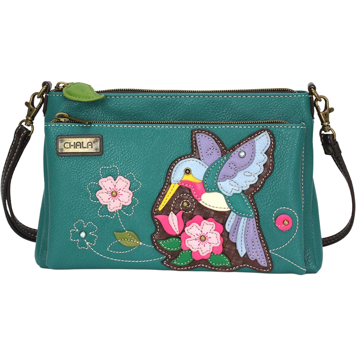 Womens Chala Chala Hummingbird Deluxe Crossbody Handbag Turquoise Turquoise