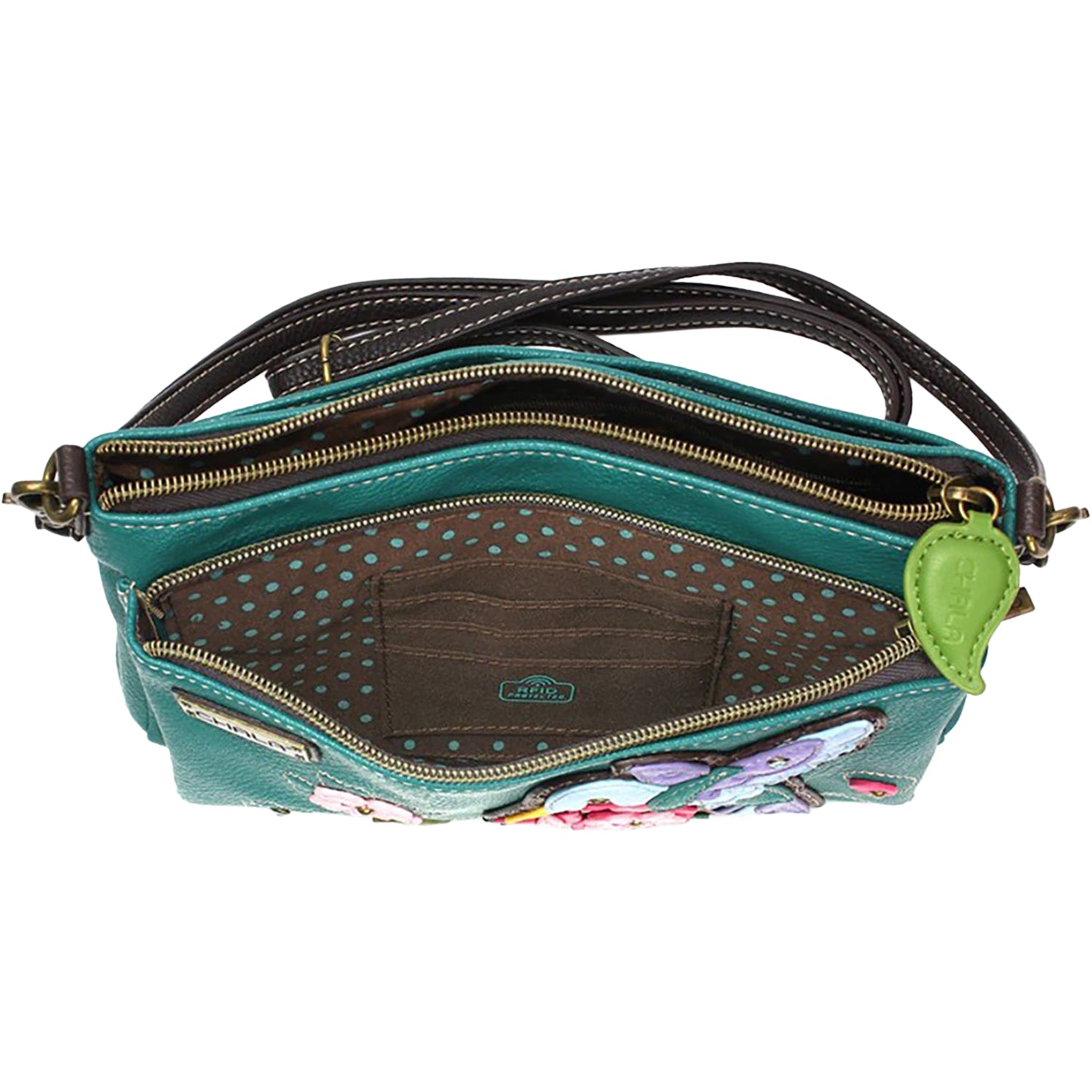Womens Chala Chala Hummingbird Deluxe Crossbody Handbag Turquoise Turquoise