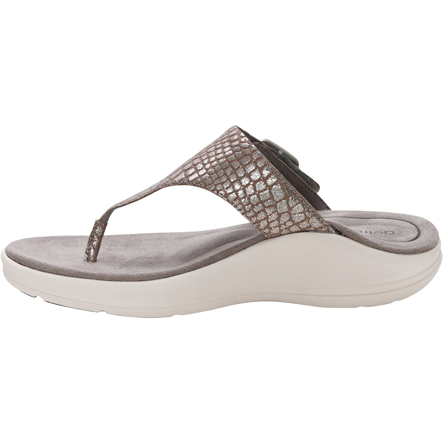 Womens Aetrex Aetrex Donna Women's Sandals Pewter Metallic Pewter Metallic