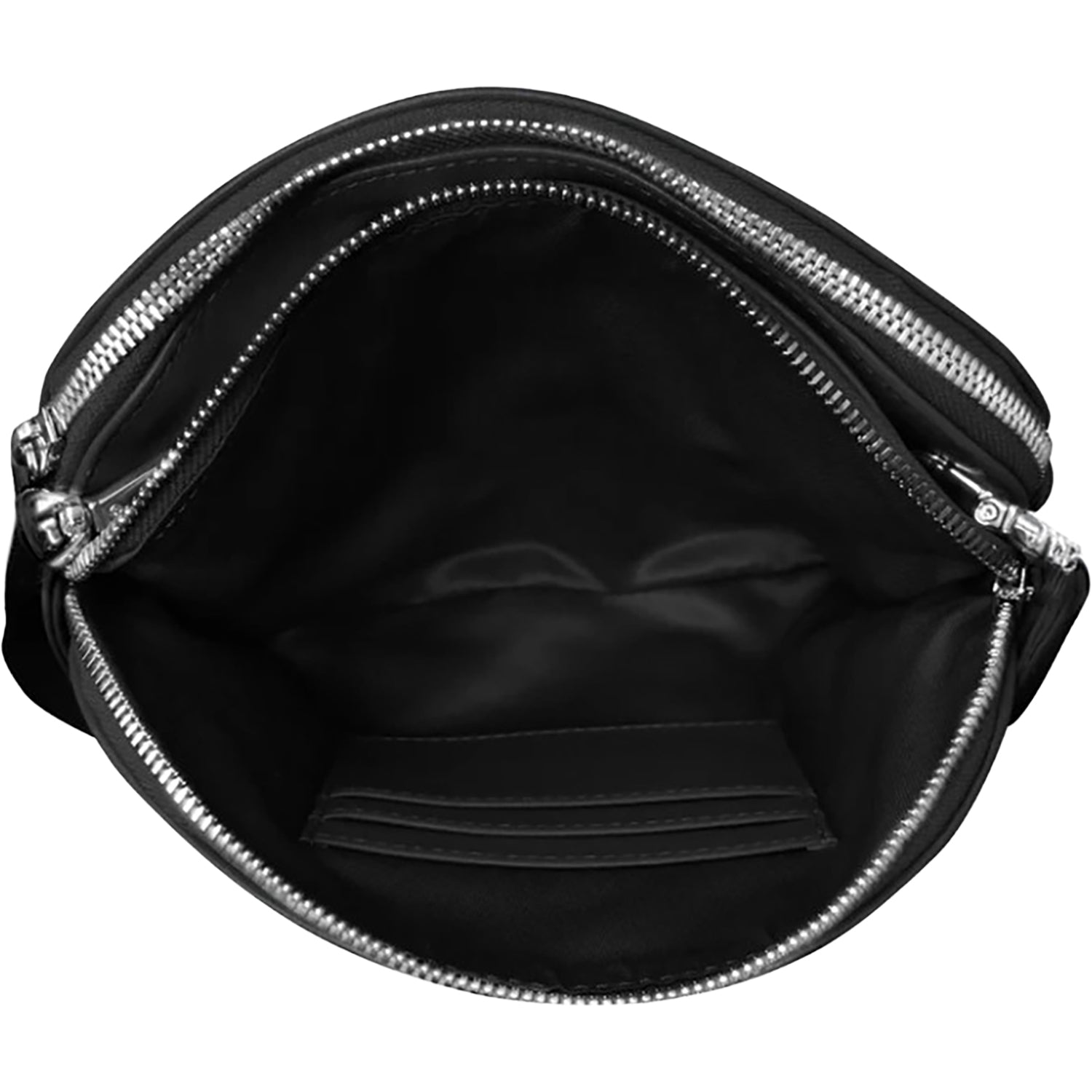 Womens Ili new york ili New York Double Zip Dome Bag Handbag Black Black