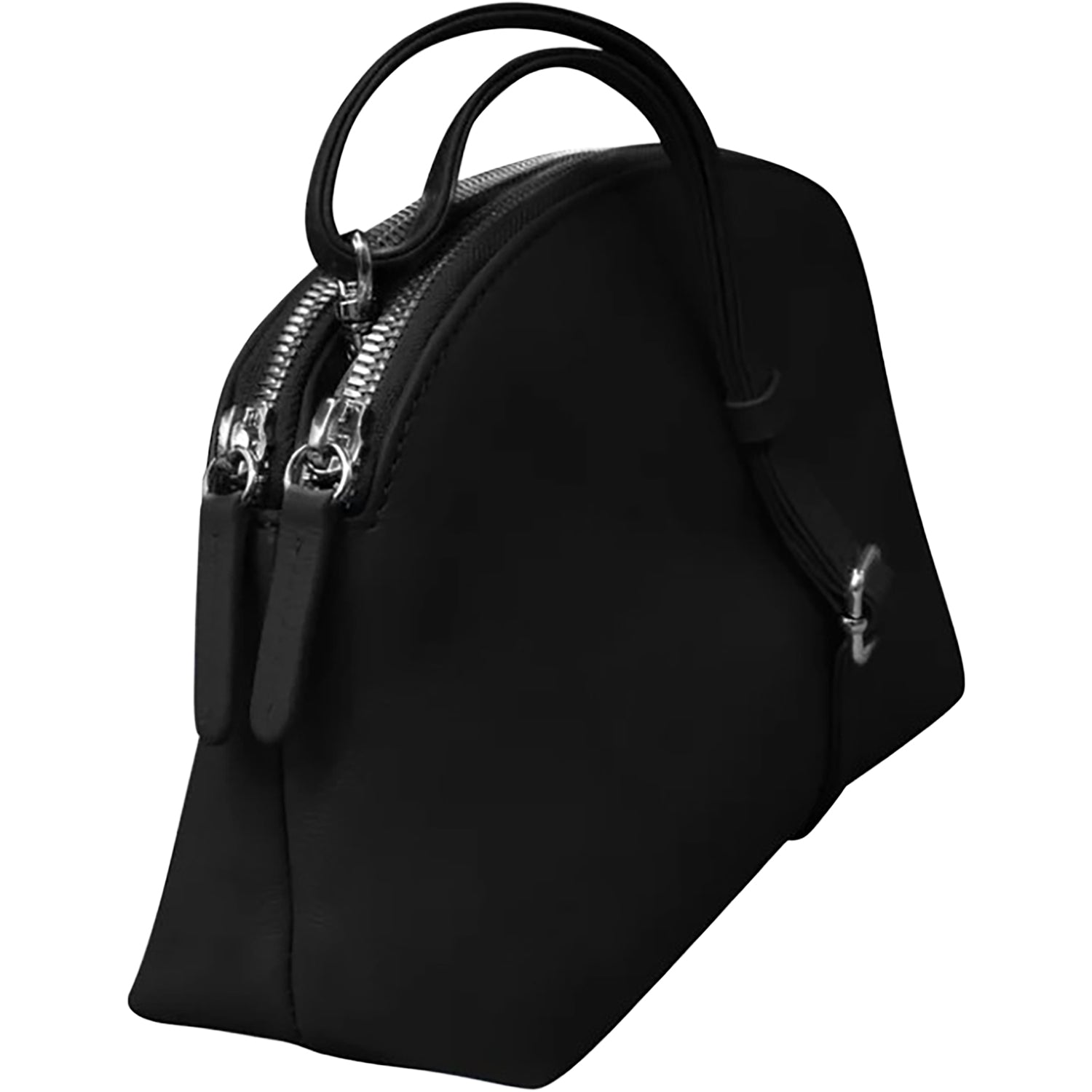 Womens Ili new york ili New York Double Zip Dome Bag Handbag Black Black