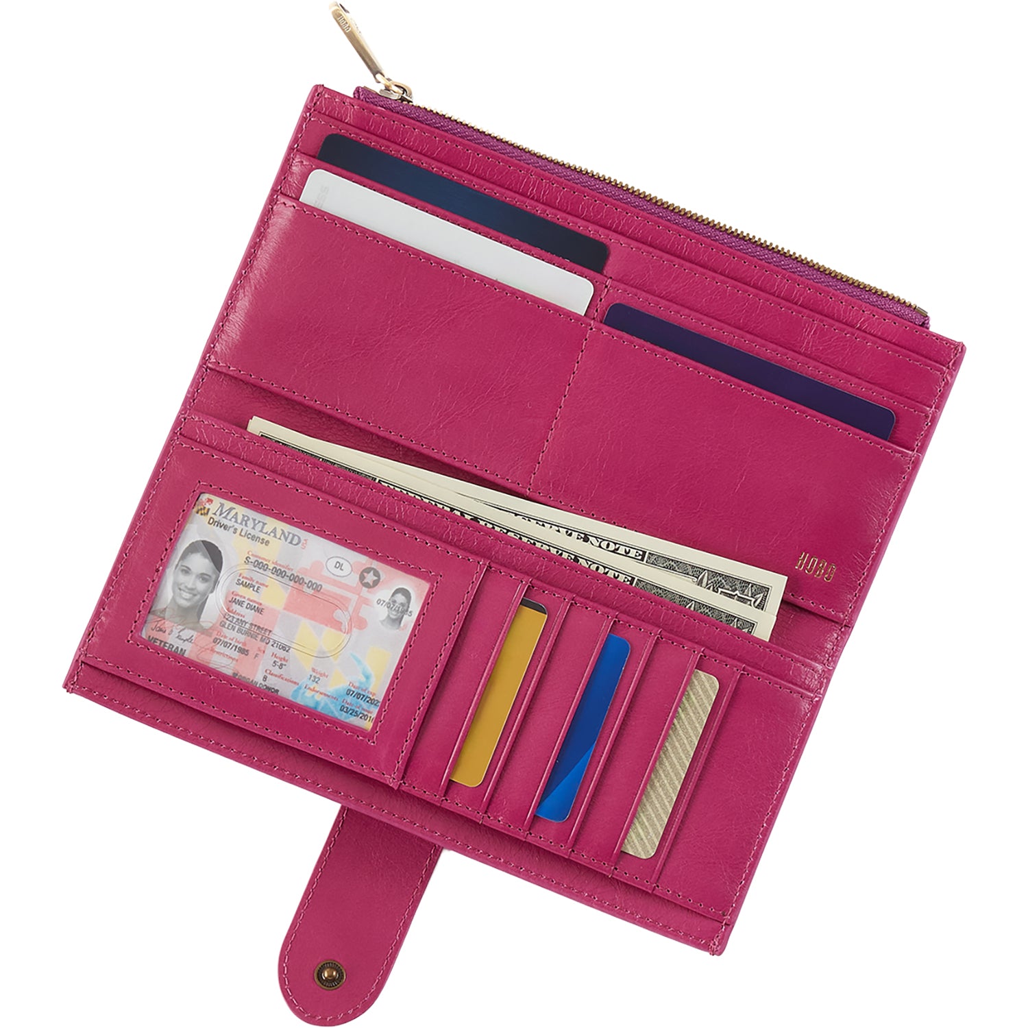 Womens Hobo Hobo Dunn Continental Wallet Cactus Flower Cactus Flower