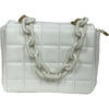 Womens Jen & co. Jen & Co. Eh Quilted Crossbody W Large Chain White Synthetic White Synthetic