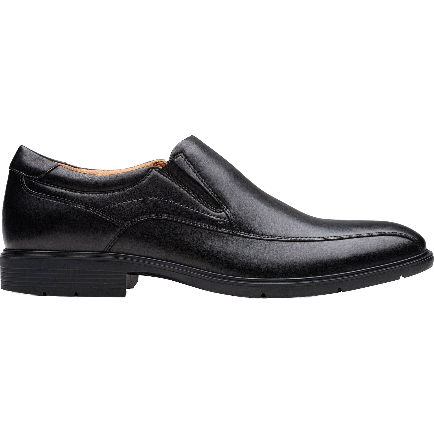 Mens Clarks Clarks Eldredge Step Men's Dress Slip Ons Black Leather Black Leather