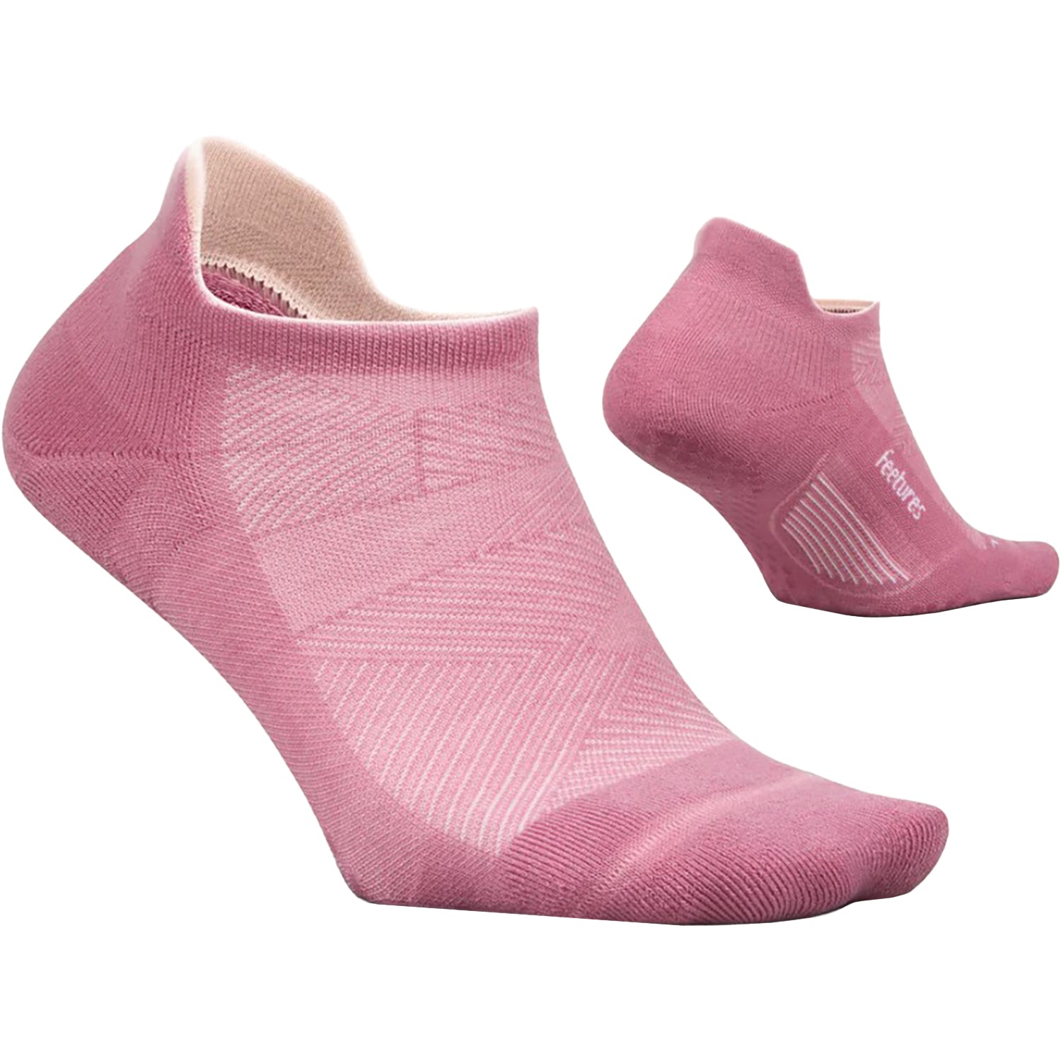 Womens Feetures Feetures Elite Grip Max Cushion Tab Unisex Athletic Shoes Socks Posture Pink Posture Pink