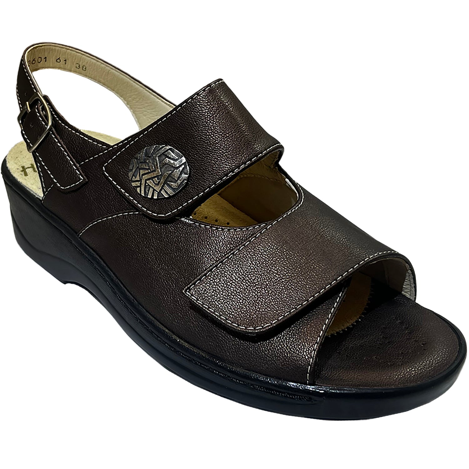 Womens Fidelio Fidelio Emily Wide Fit Women's Sandals Metallic Brown Metallic Brown