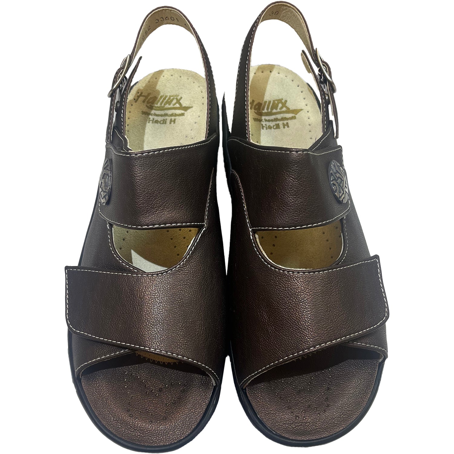 Womens Fidelio Fidelio Emily Wide Fit Women's Sandals Metallic Brown Metallic Brown