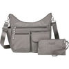 Womens Baggallini Baggallini Modern Everywhere Hobo Sterling Shimmer Nylon Sterling Shimmer Nylon