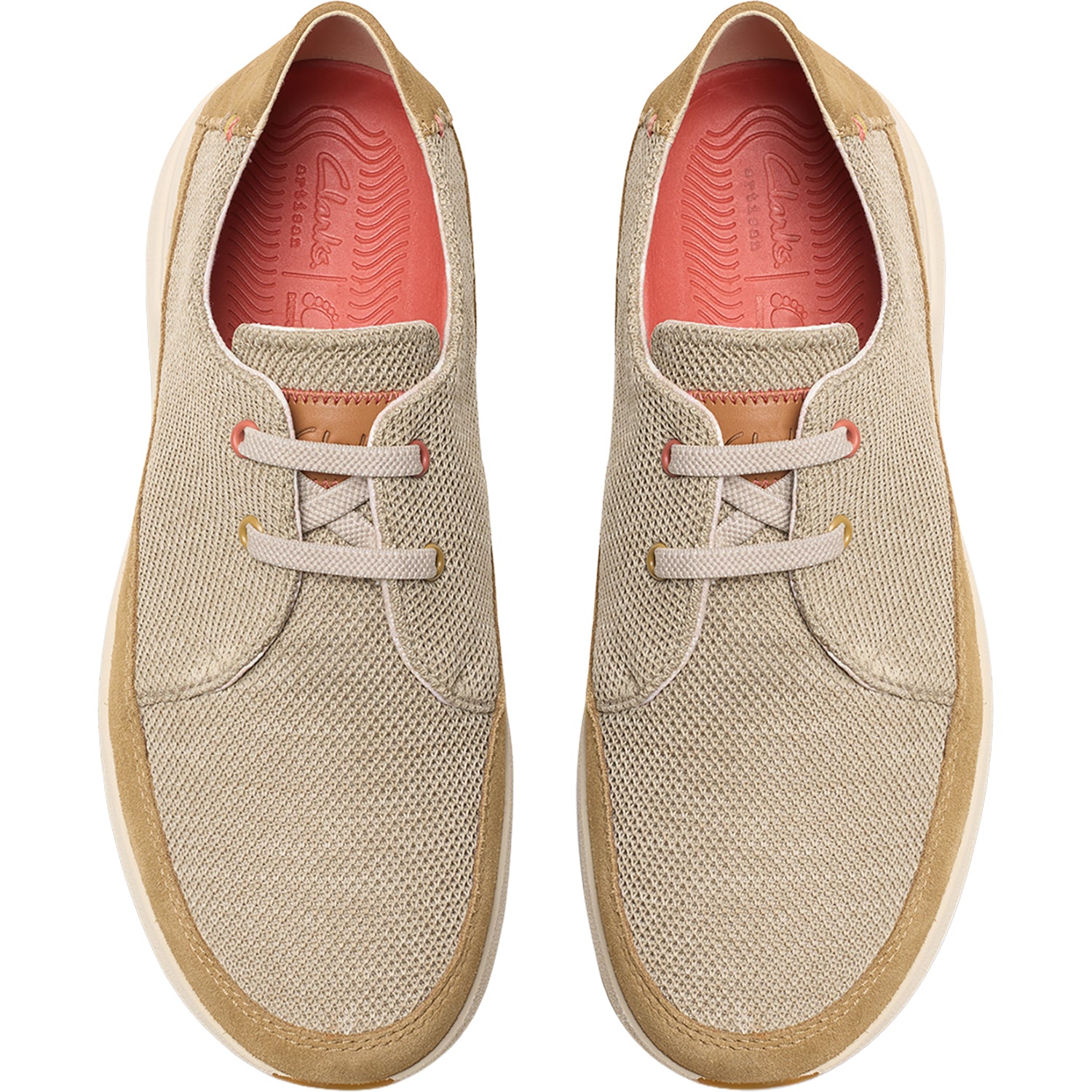 Mens Clarks Clarks Easeway Men's Lace Up Shoes Sand Combi Sand Combi