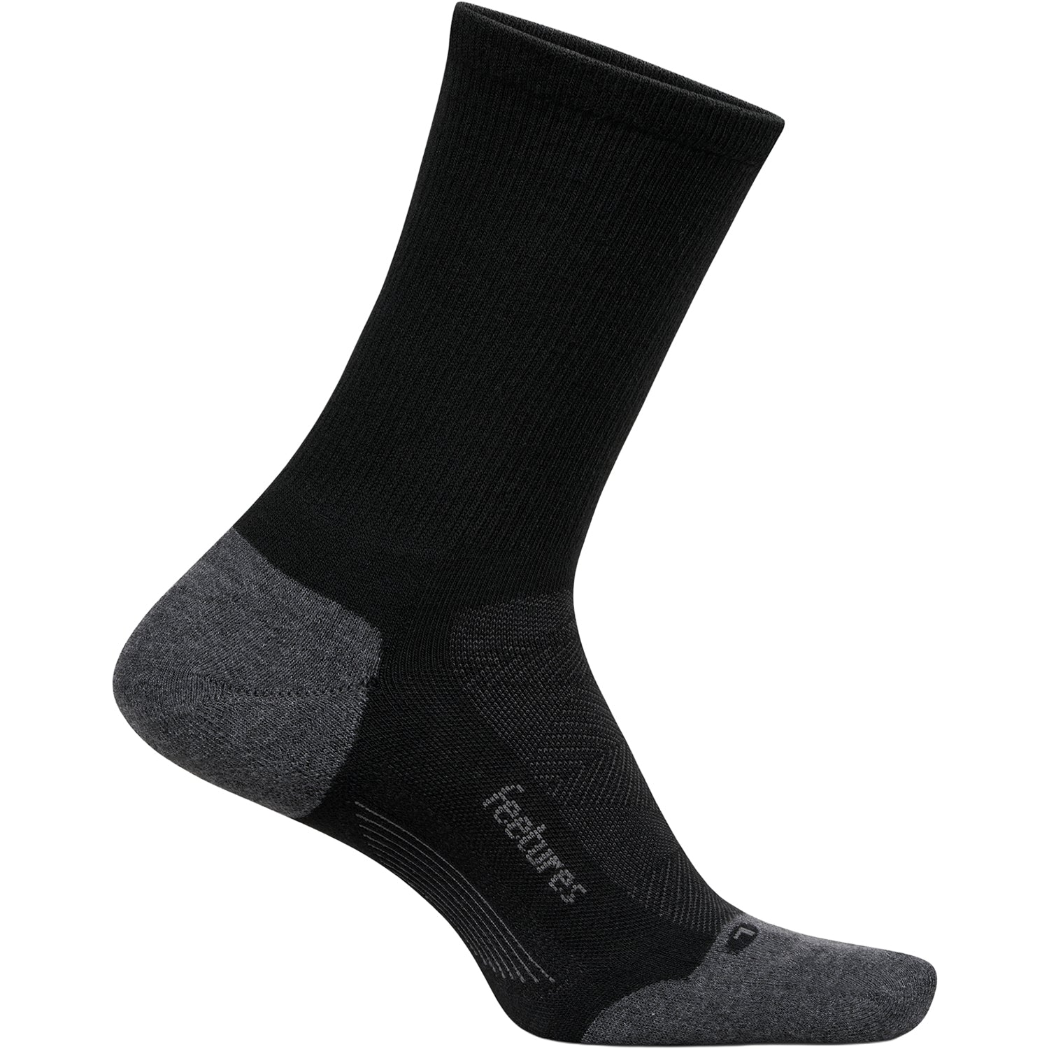 Womens Feetures Feetures Elite Max Cushion Mini Crew Women's Socks Black Black