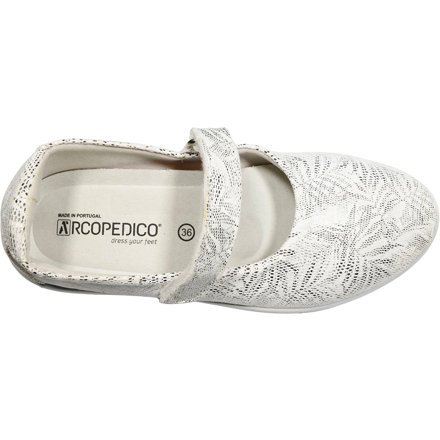 Womens Arcopedico Arcopedico Estrela Women's Mary Janes White Palm White Palm