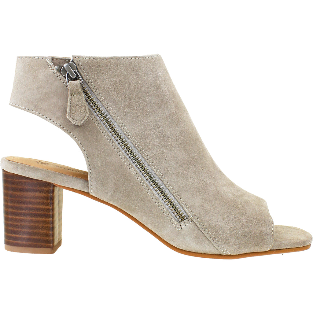 Womens Johnston & murphy Women's Johnston & Murphy Evelyn Side Zip Bootie Taupe Kid Suede Taupe Kid Suede