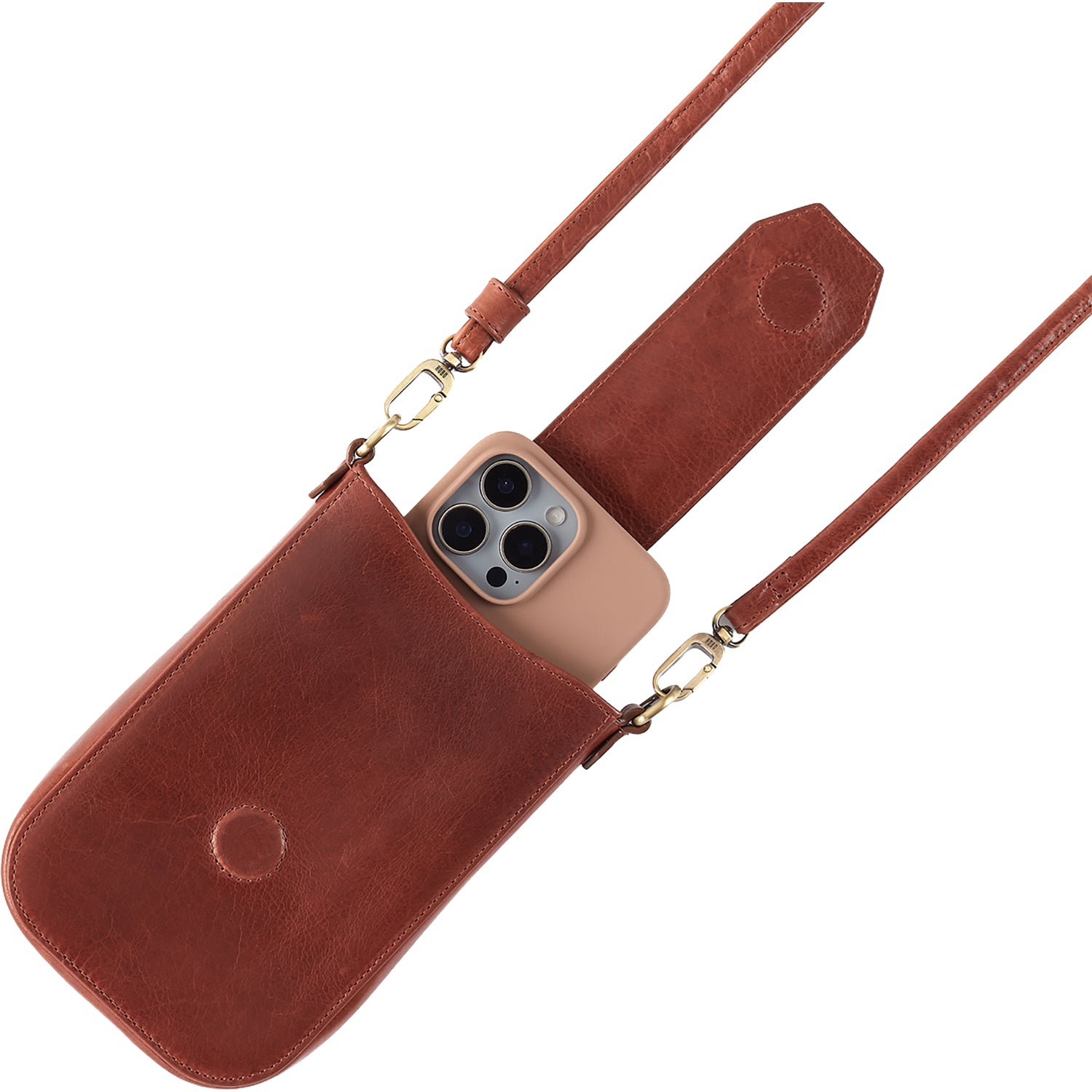 Womens Hobo Hobo Expedition Phone Crossbody Handbag Pecan Ridge Pecan Ridge