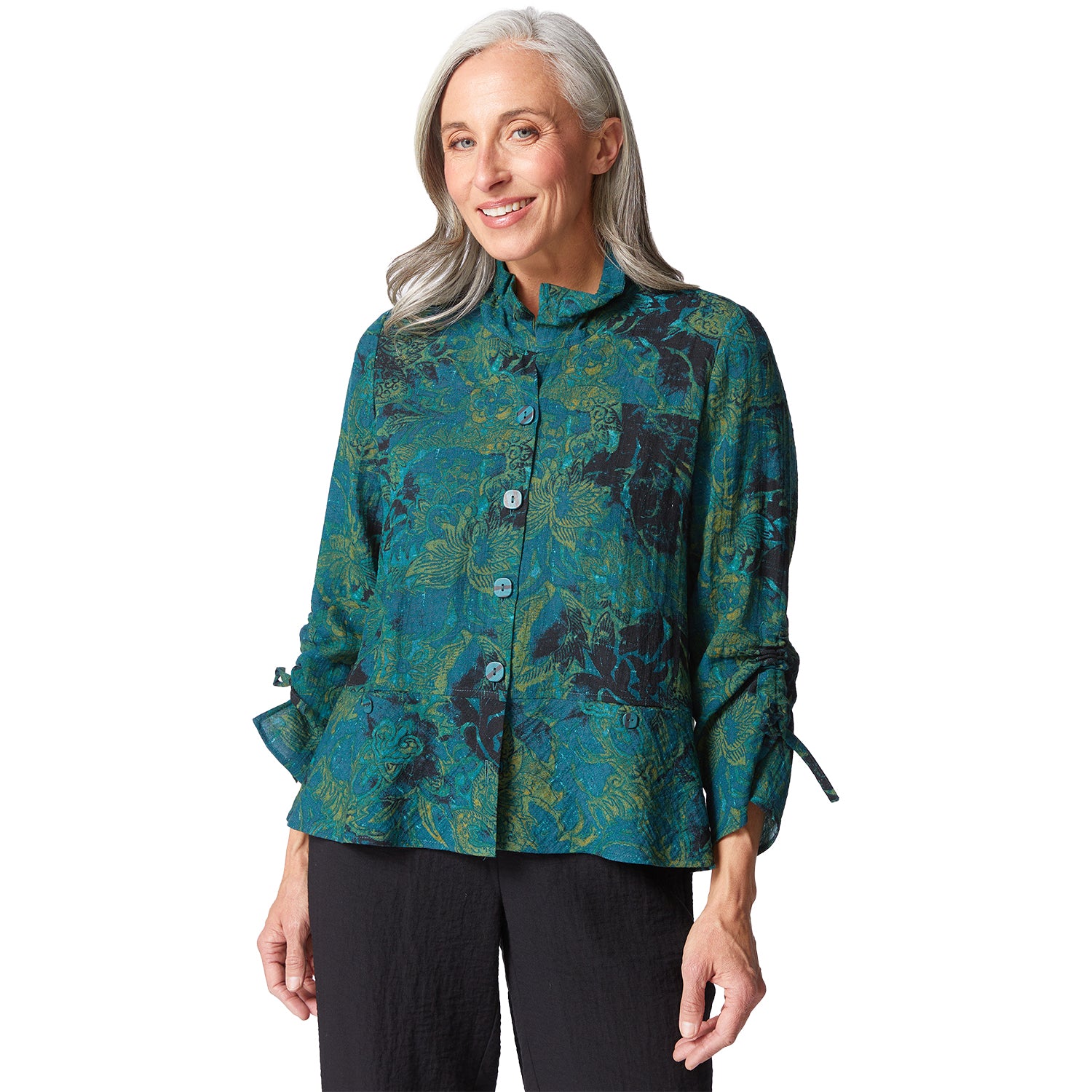 Womens Habitat Habitat Express Travel Jacobian Floral Event Jacket Women's Outerwear Outdoor Everglade Everglade