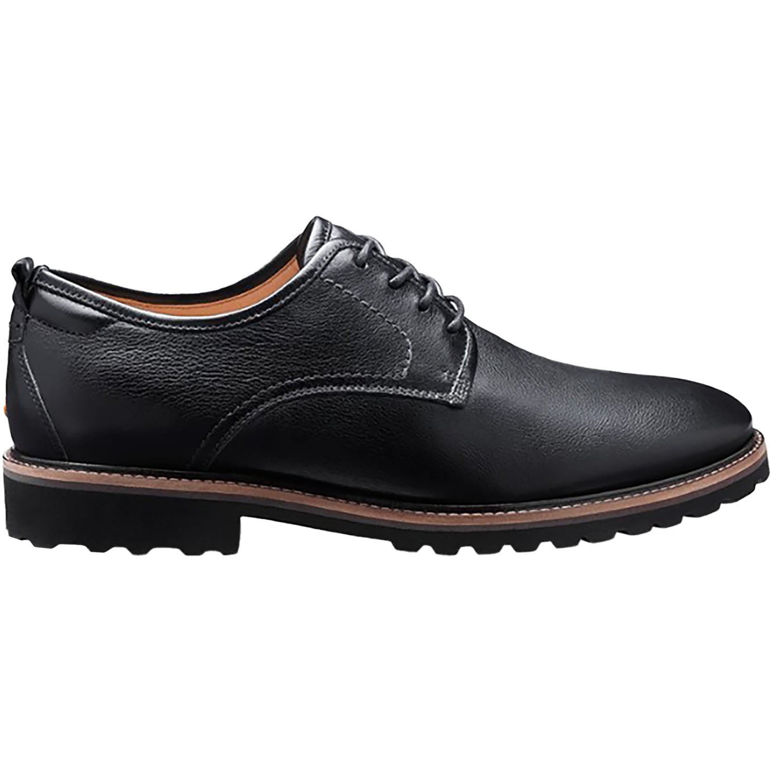 Mens Samuel hubbard Samuel Hubbard Featherlight Founder Men's Dress Lace Up Shoes Black Tumbled Leather Black Tumbled Leather