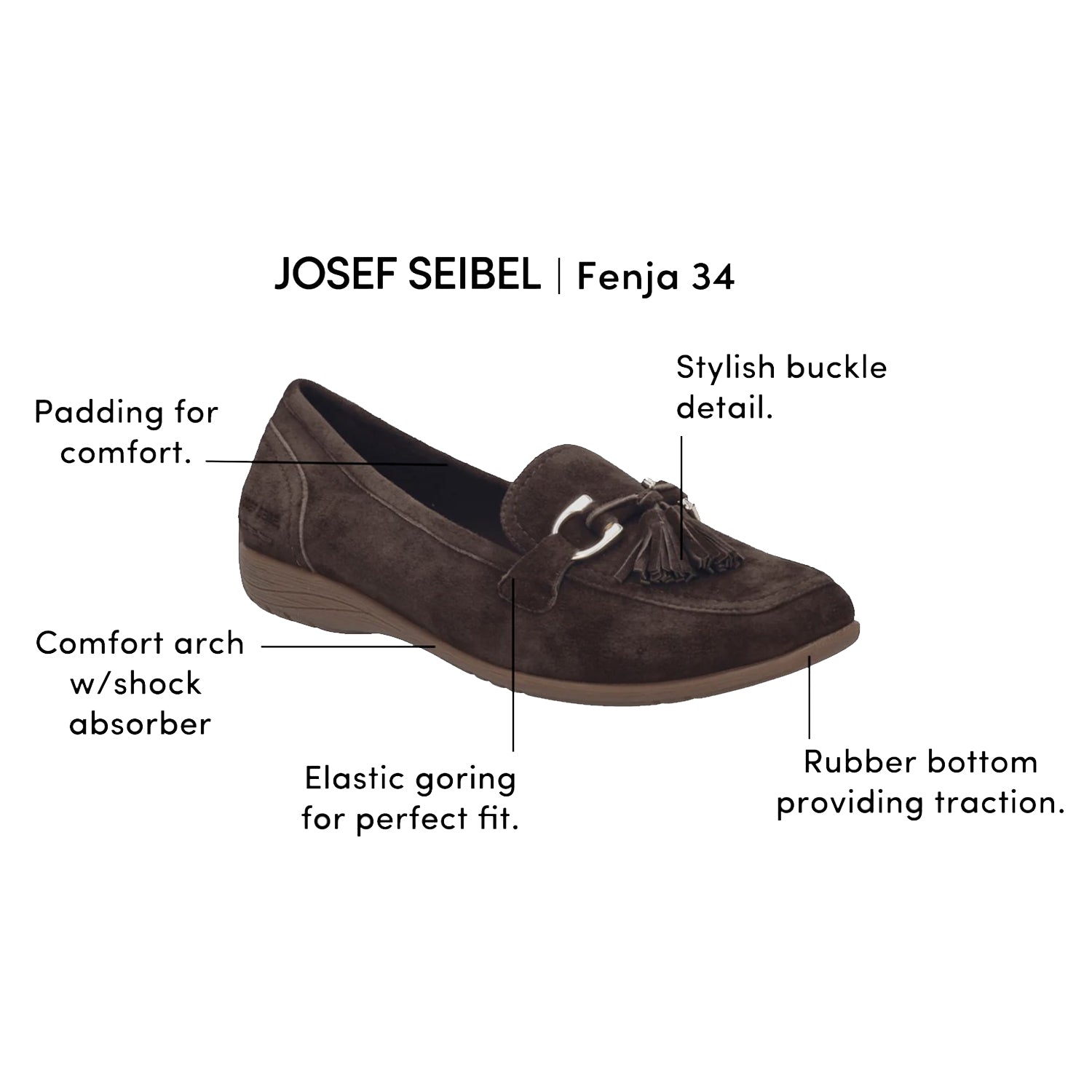 Womens Josef seibel Josef Seibel Fenja 34 Women's Dress Flats Bordo Suede Bordo Suede