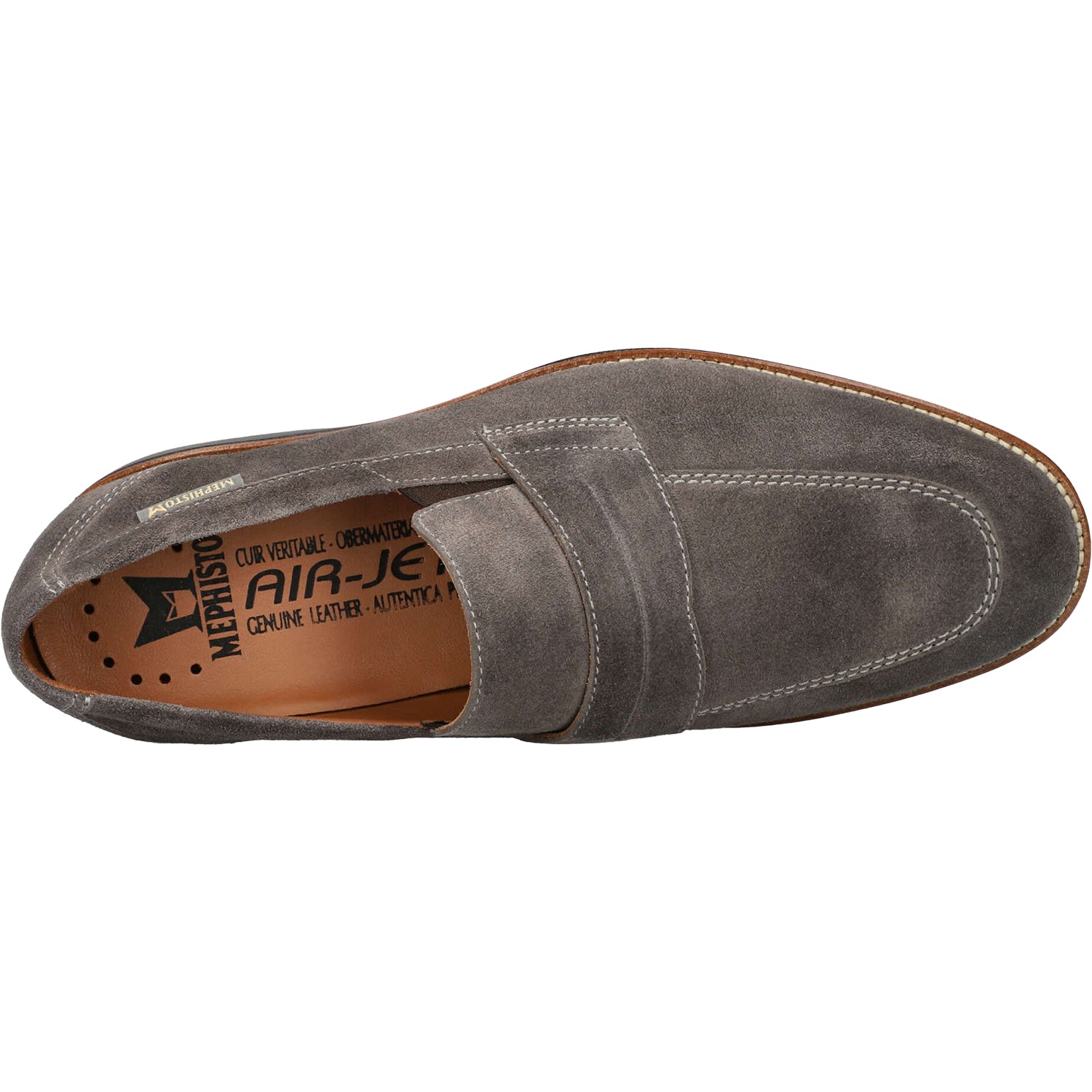 Mens Mephisto Mephisto Fergus Velsport Men's Dress Shoes Graphite Graphite