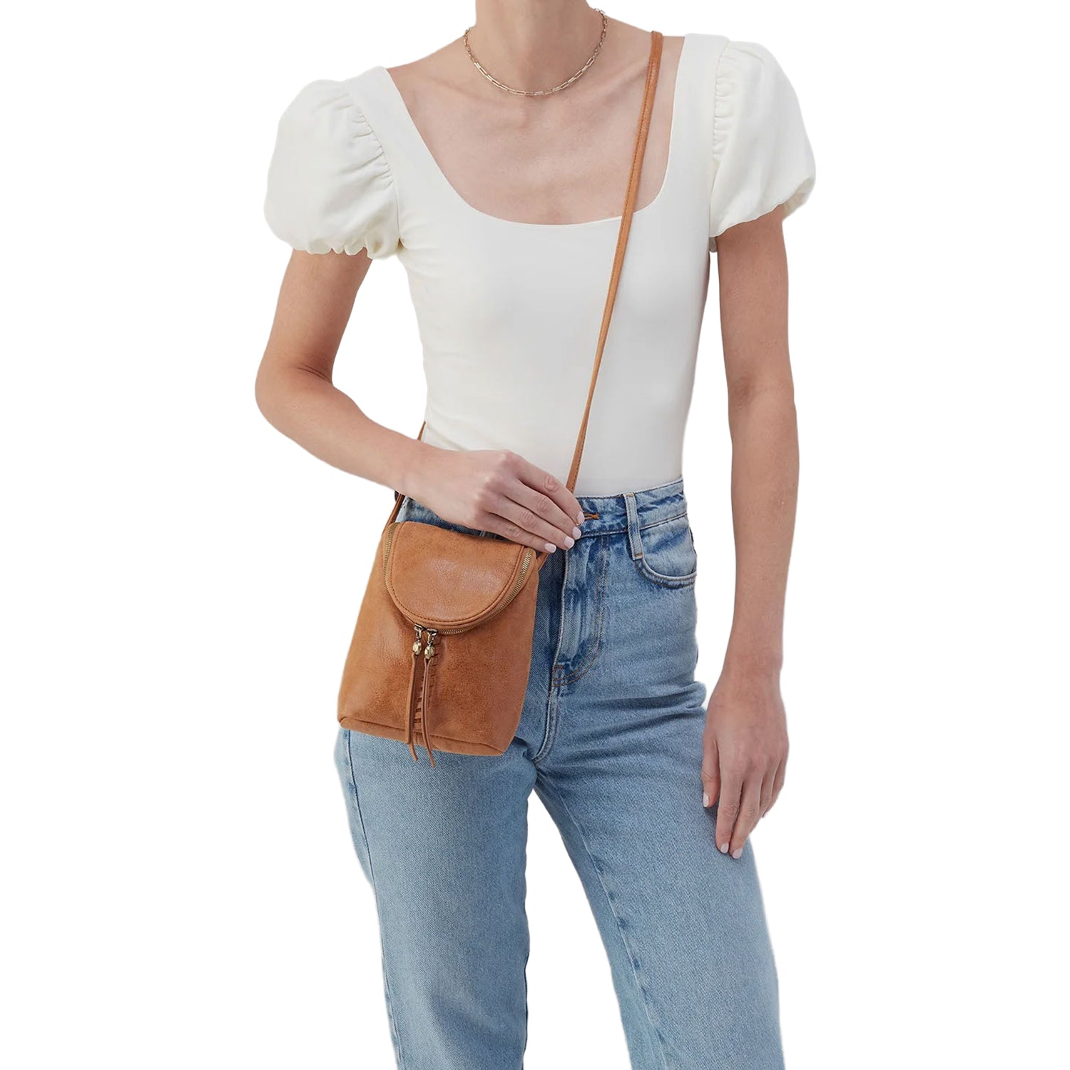 Womens Hobo Hobo International Fern Crossbody Whiskey w/Whipstitch Whiskey w/Whipstitch